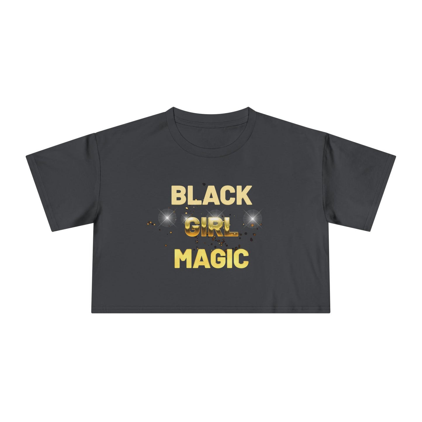 Black Girl Magic Women's Crop Tee - Celebrate Black Girl Magic with Style, Perfect for Casual Wear, Festivals, Gifts, Empowerment Events