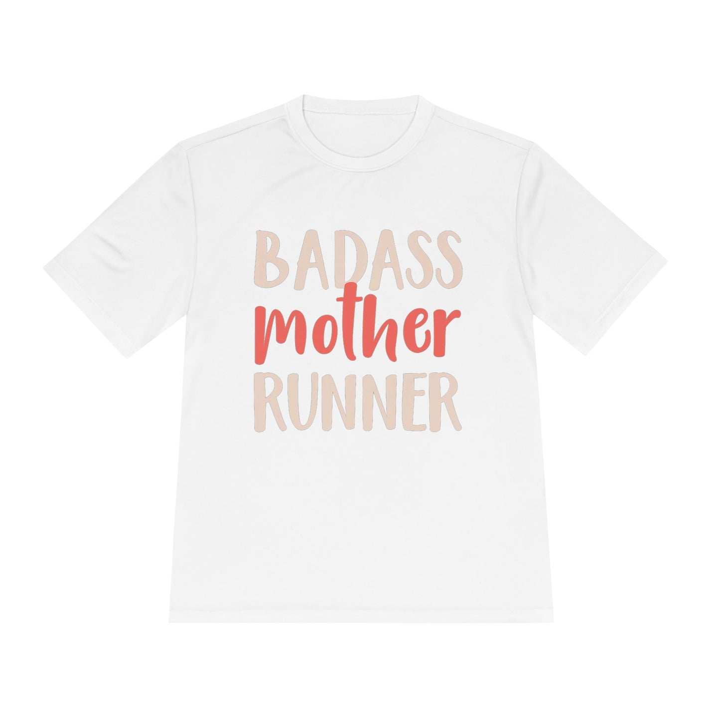 Unisex Moisture-Wicking Running Tee - Badass Mother Runner Shirt, Activewear for Moms, Workout Top, Gift for Runners, Fitness Apparel