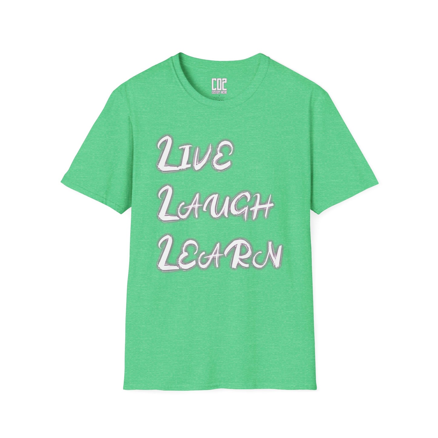 Live Laugh Learn Unisex Softstyle T-Shirt - Inspirational Tee for Daily Motivation, Perfect Gift for Friends, Family Occasions