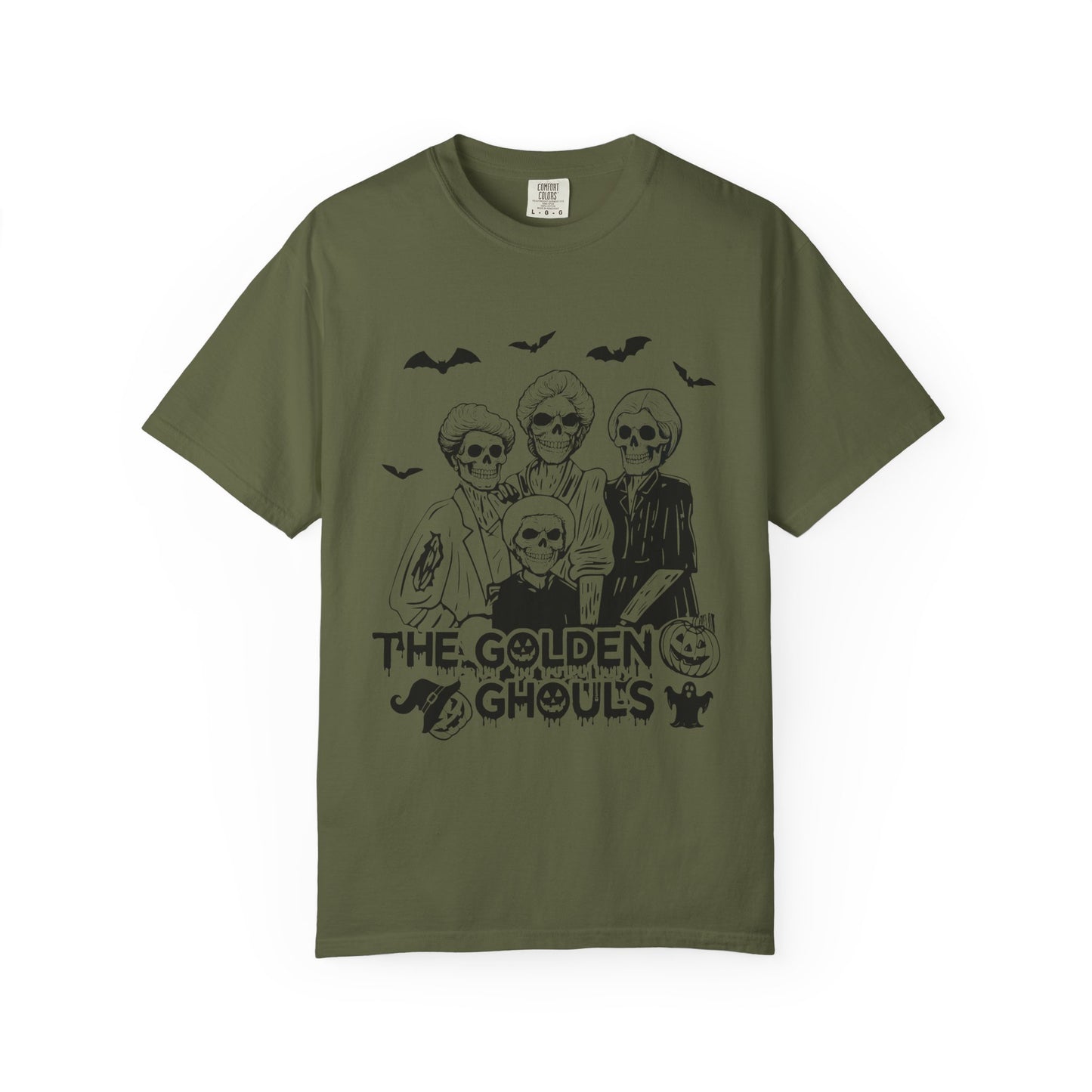 The Golden Ghouls T-Shirt | Spooky Halloween Shirt, Unisex Halloween Tee, Funny Skeleton Tee, Family Halloween Shirt, Ghostly Apparel