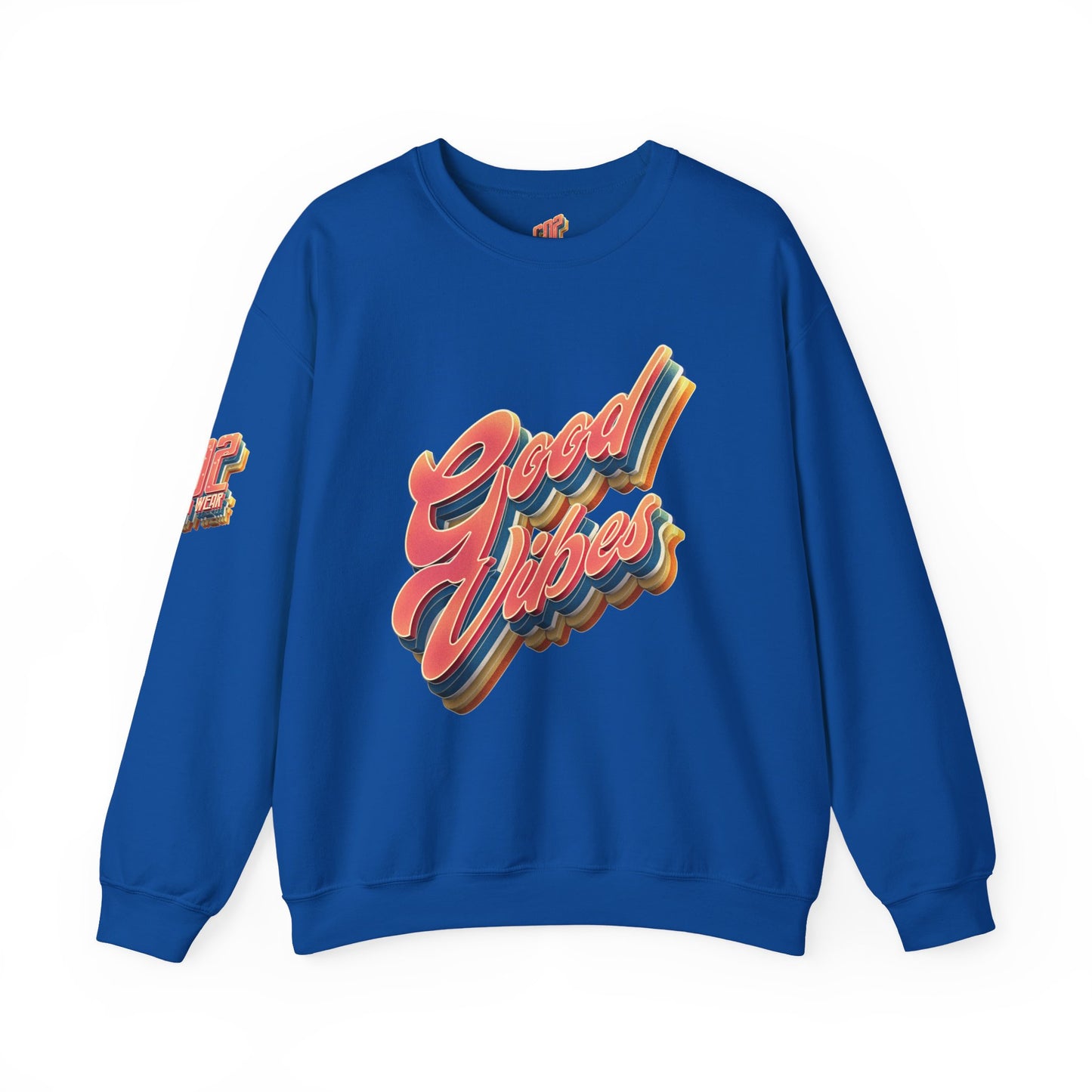 Good Vibes Unisex Crewneck Sweatshirt, Cozy Casual Wear, Gift for Friends, Summer Vibes Apparel, Festival Clothing