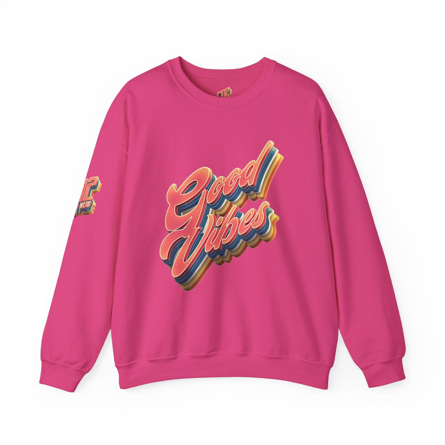 Good Vibes Unisex Crewneck Sweatshirt, Cozy Casual Wear, Gift for Friends, Summer Vibes Apparel, Festival Clothing