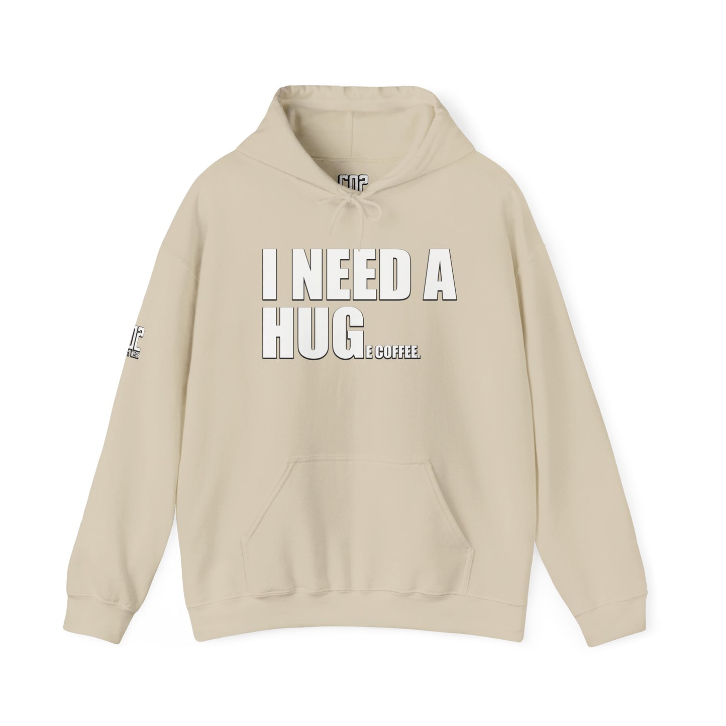 I Need A Huge Coffee Hoodie Sweatshirt, Gift for Friends, Cute Bear Design, Winter Wardrobe Staple, Snuggle Up Wear