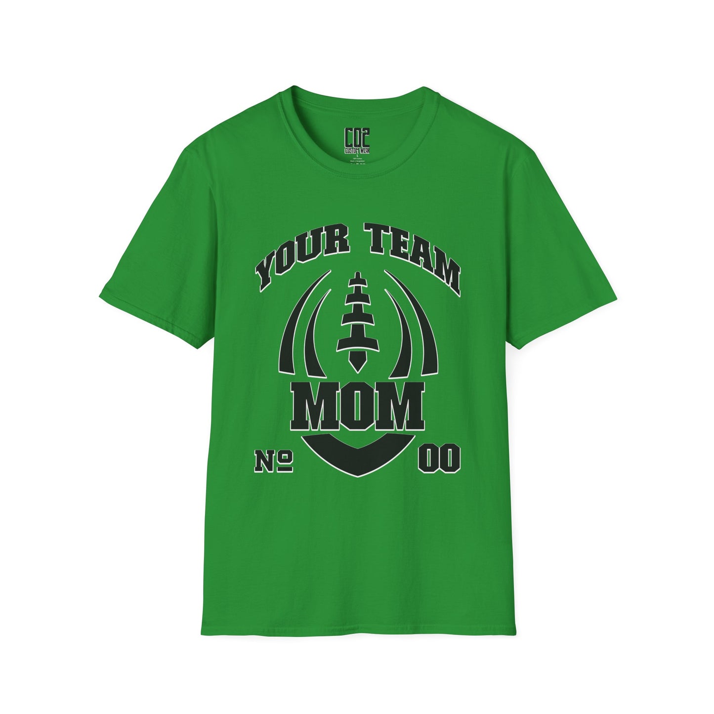Football Mom Unisex Tee - Custom Team and Number Shirt with Name and Number for Athletes by request