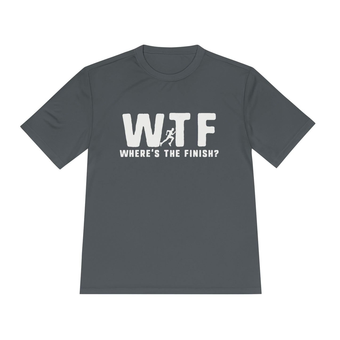 WTF? Unisex Moisture Wicking Tee - Fun Workout Shirt, Running Apparel, Gym Wear, Active Lifestyle Top, Funny Sports T-Shirt