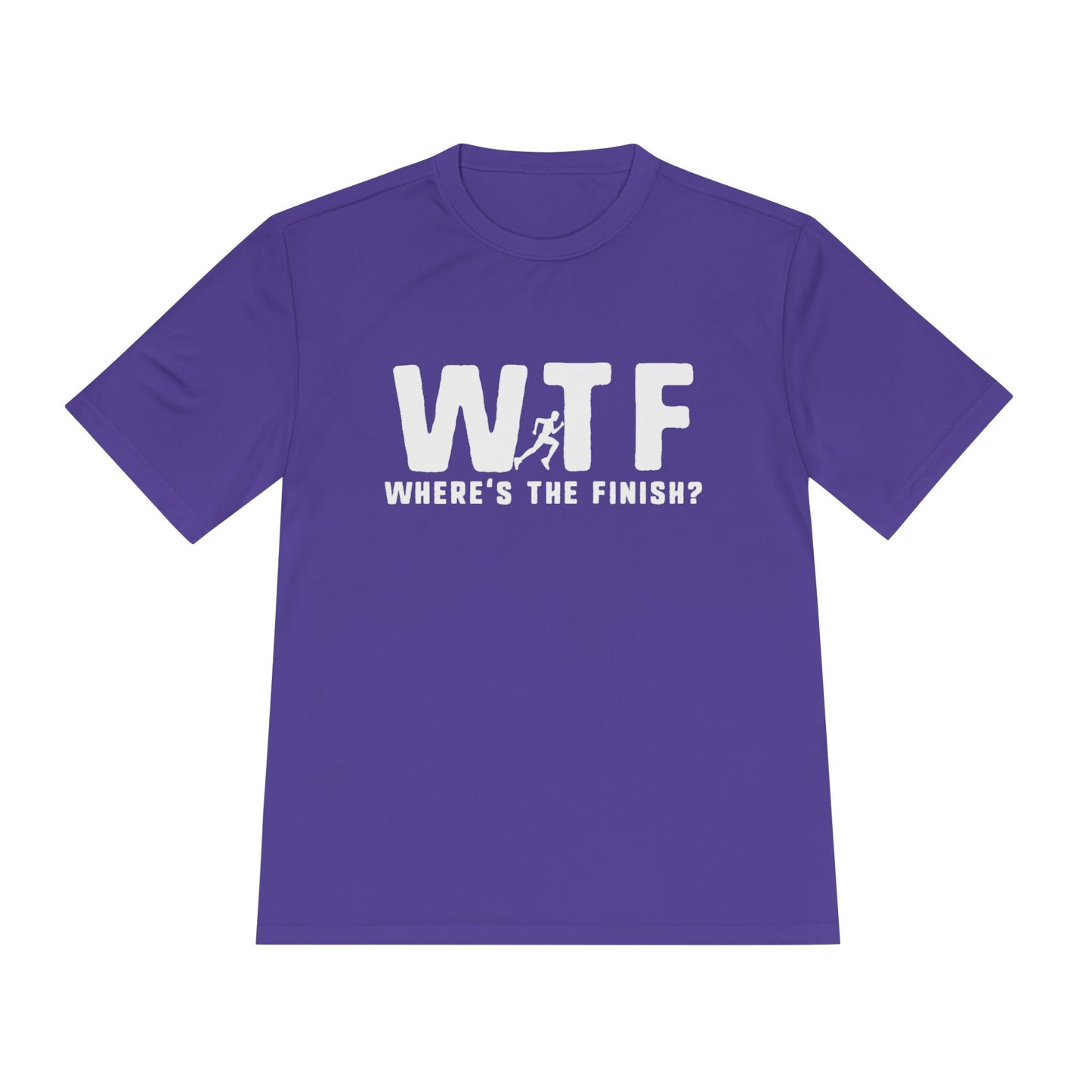 WTF? Unisex Moisture Wicking Tee - Fun Workout Shirt, Running Apparel, Gym Wear, Active Lifestyle Top, Funny Sports T-Shirt