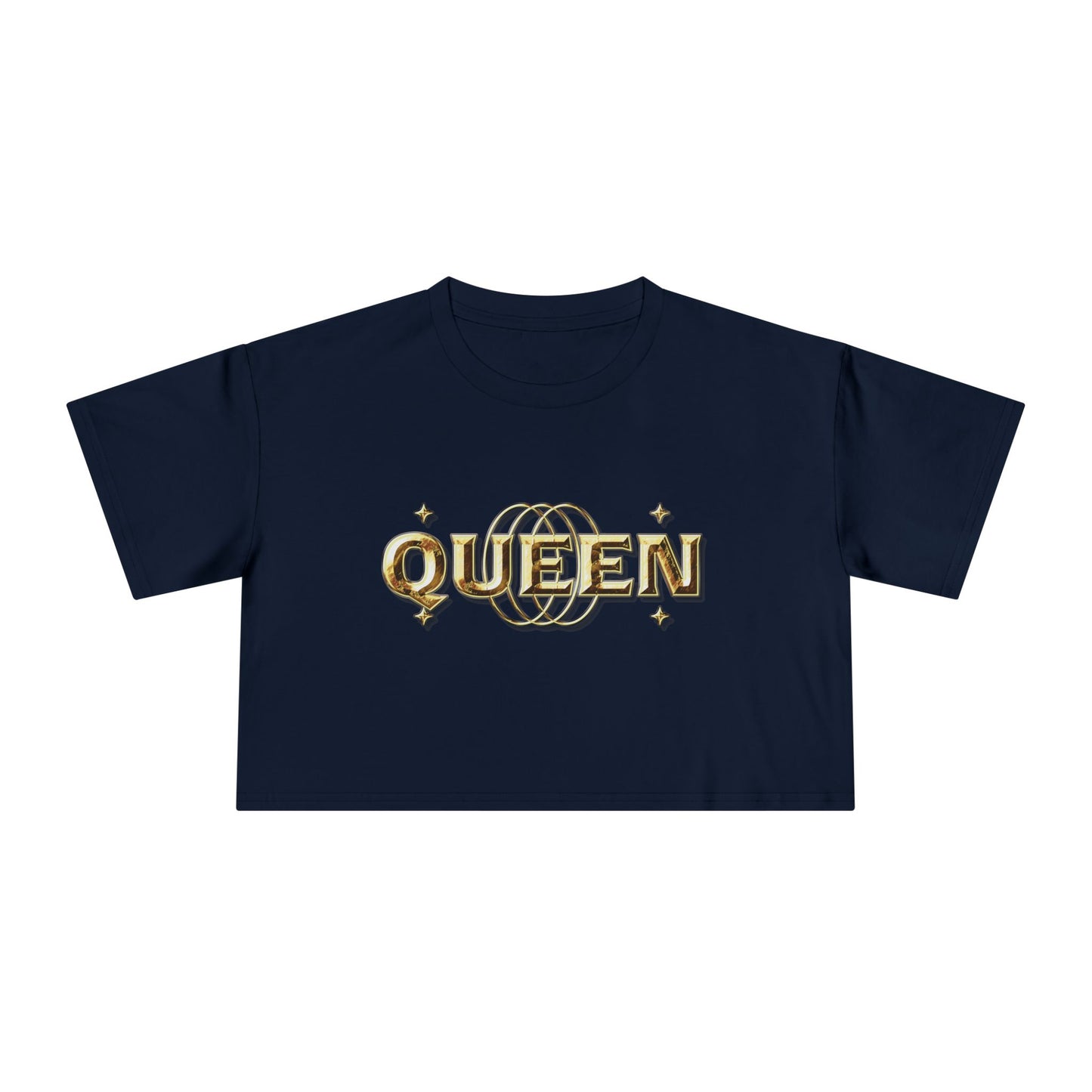 Queen Graphic Women's Crop Tee - Fun Summer Fashion, Gift for Friends, Festival Outfit, Statement Shirt, Trendy Streetwear