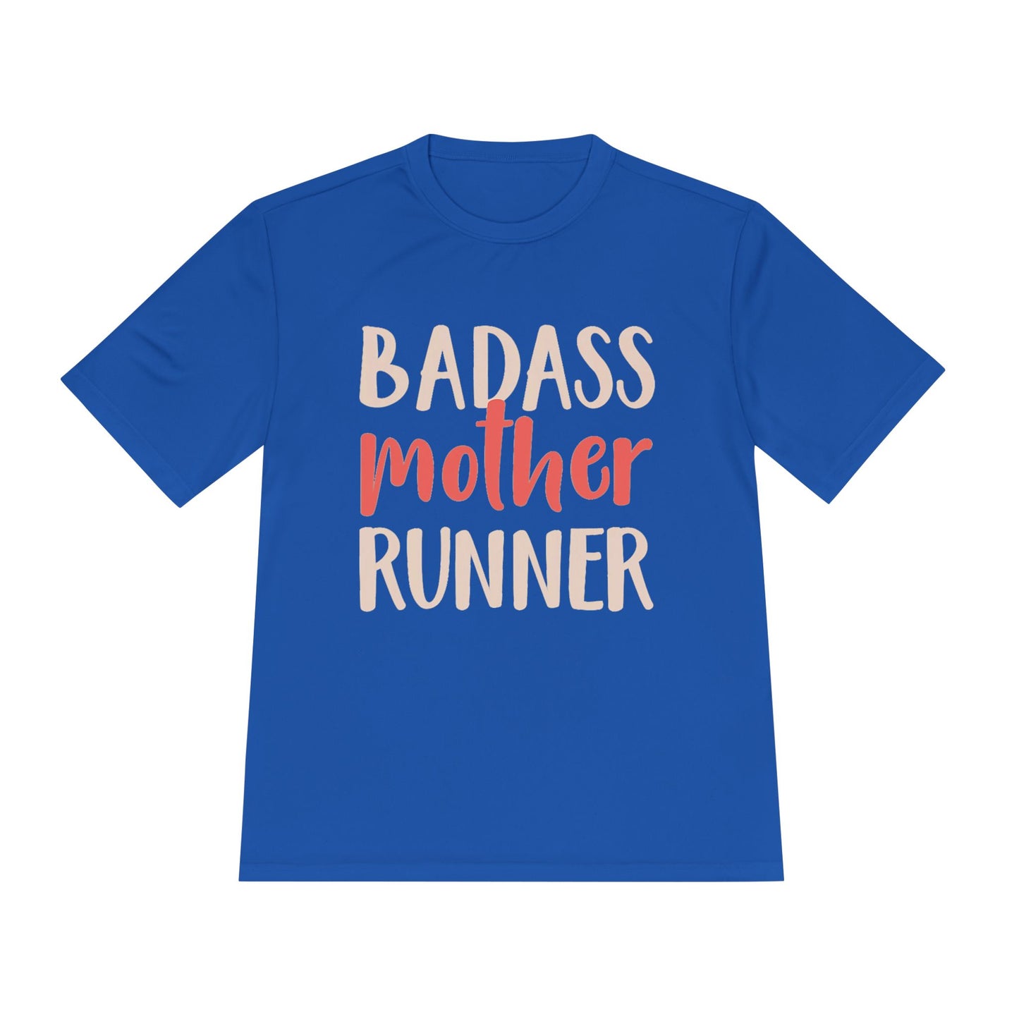Unisex Moisture-Wicking Running Tee - Badass Mother Runner Shirt, Activewear for Moms, Workout Top, Gift for Runners, Fitness Apparel