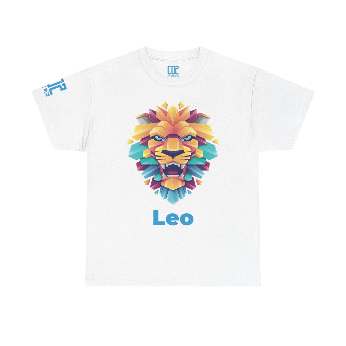 Vibrant Leo Unisex Heavy Cotton Tee | Zodiac Tee, Astrology Shirt, Gift for Leo, Colorful Lion Tee, Birthday Celebration Shirt