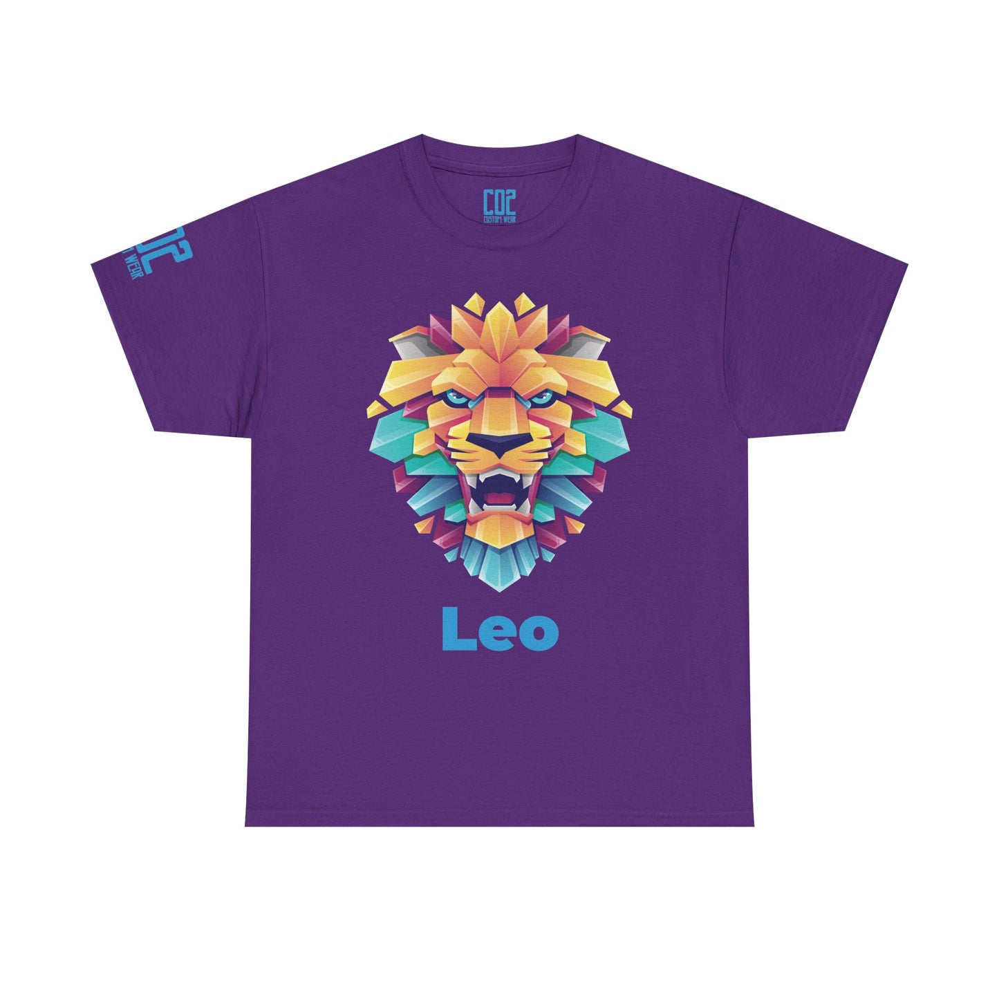 Vibrant Leo Unisex Heavy Cotton Tee | Zodiac Tee, Astrology Shirt, Gift for Leo, Colorful Lion Tee, Birthday Celebration Shirt