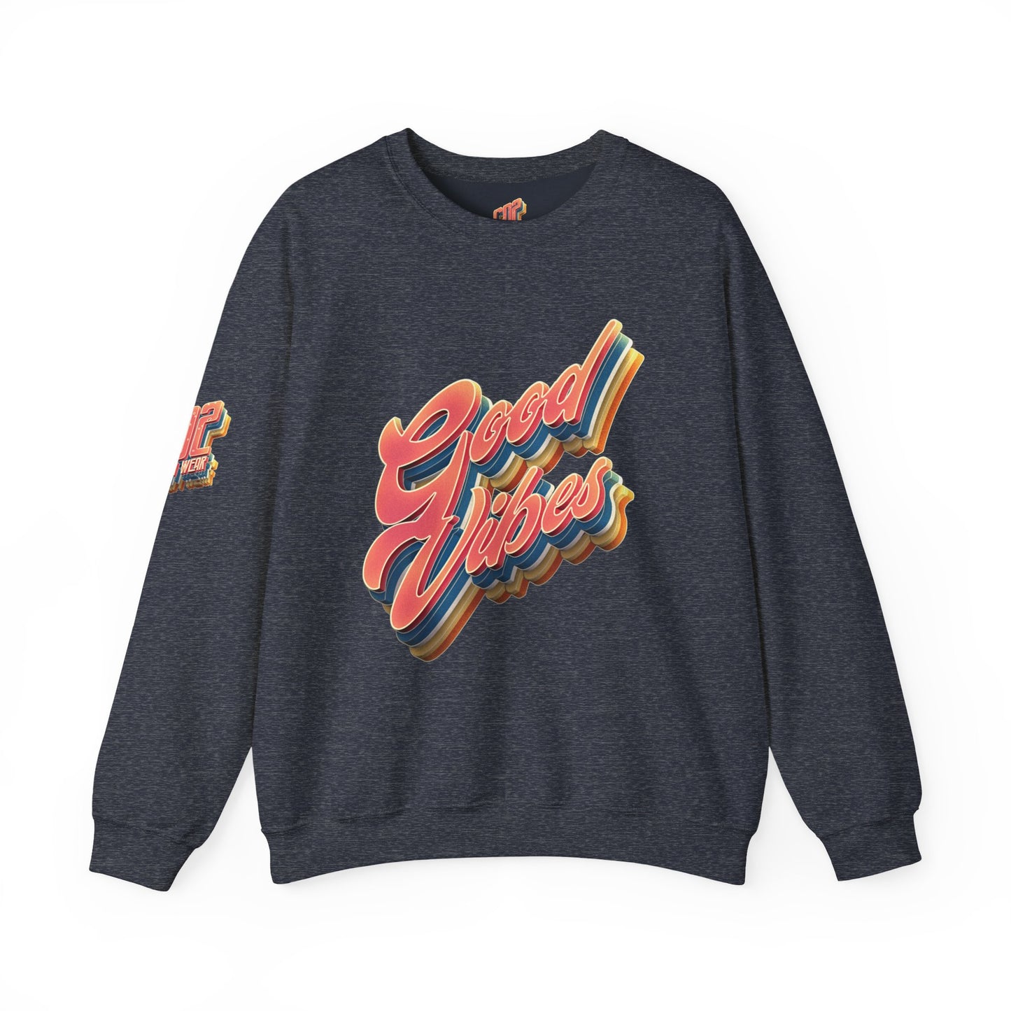 Good Vibes Unisex Crewneck Sweatshirt, Cozy Casual Wear, Gift for Friends, Summer Vibes Apparel, Festival Clothing