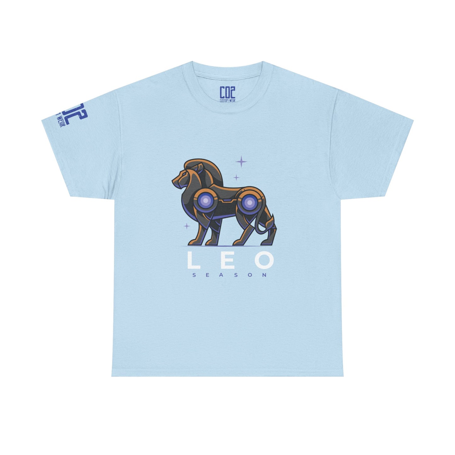 LEO Season Lion Unisex Heavy Cotton Tee | Zodiac T-Shirt, Astrology Gift, Casual Wear, Horoscope Apparel, Unique Graphic Tee