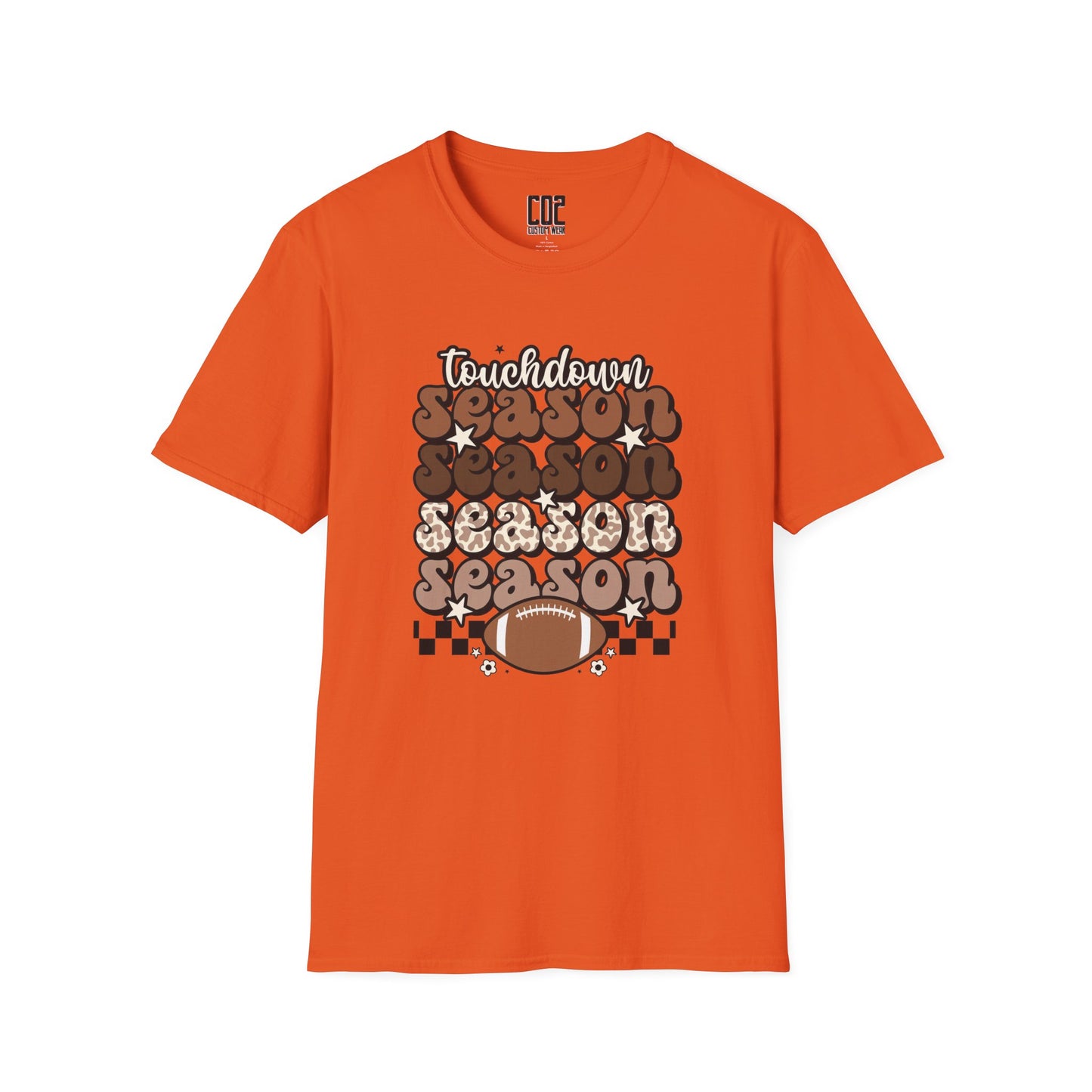 Touchdown Season Unisex Softstyle T-Shirt - Football Fan Tee, Casual Wear, Game Day Outfit, Sports Gift, Fall Celebrations