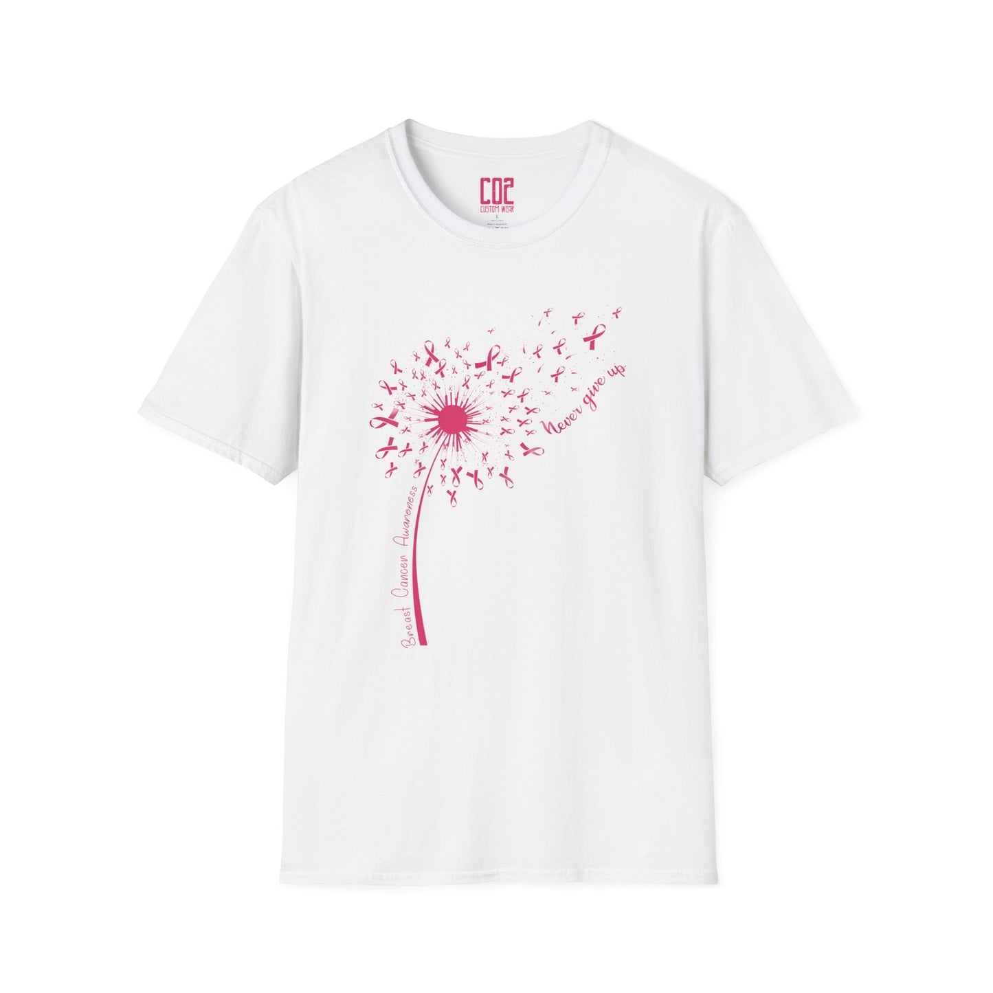 Dandelion Breast Cancer Wish T-Shirt, Softstyle Tee, Nature Lovers Gift, Casual Wear, Spring Fashion, Inspirational Quote Shirt