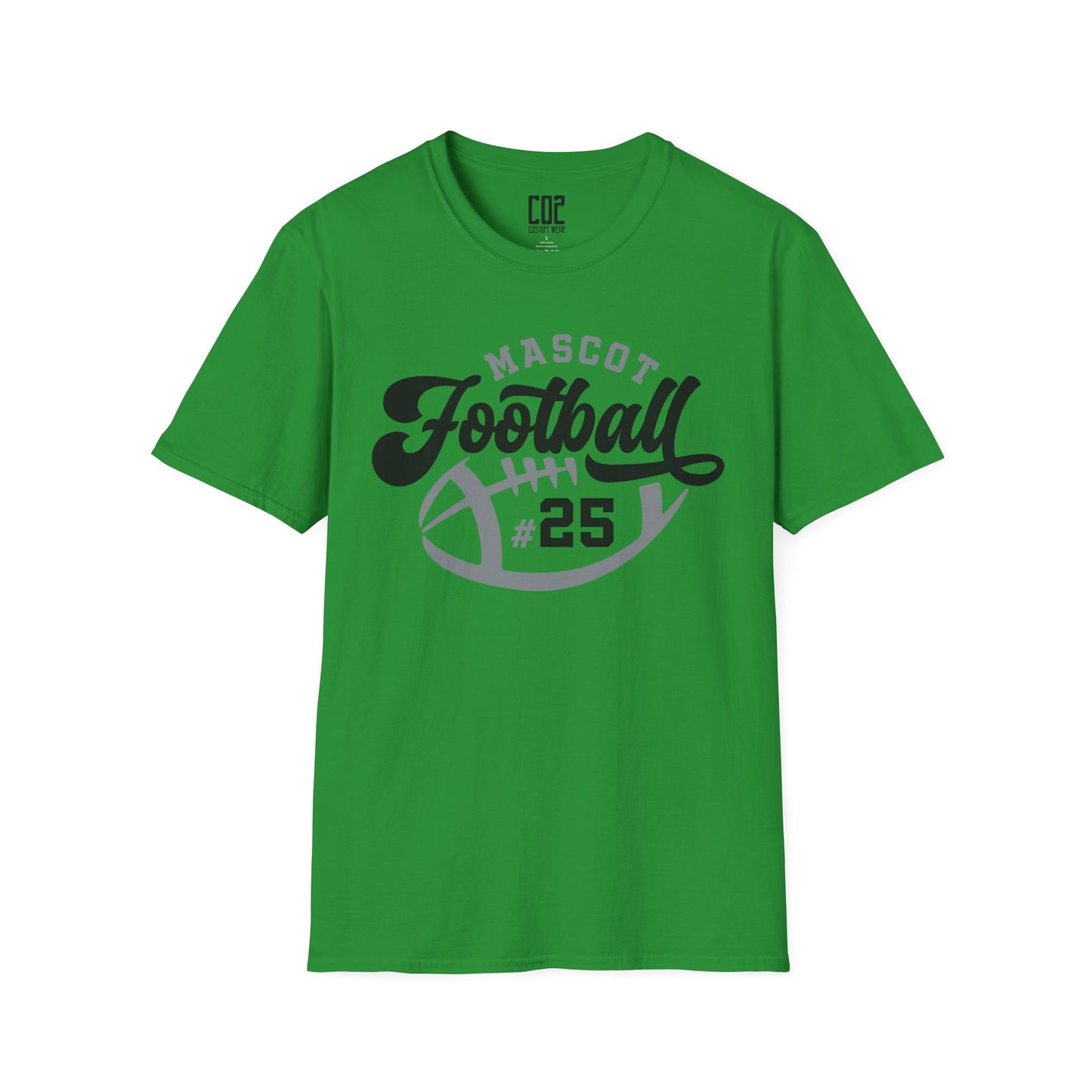 Football Mascot Unisex Tee - Custom Team and Number Shirt for Athletes by request