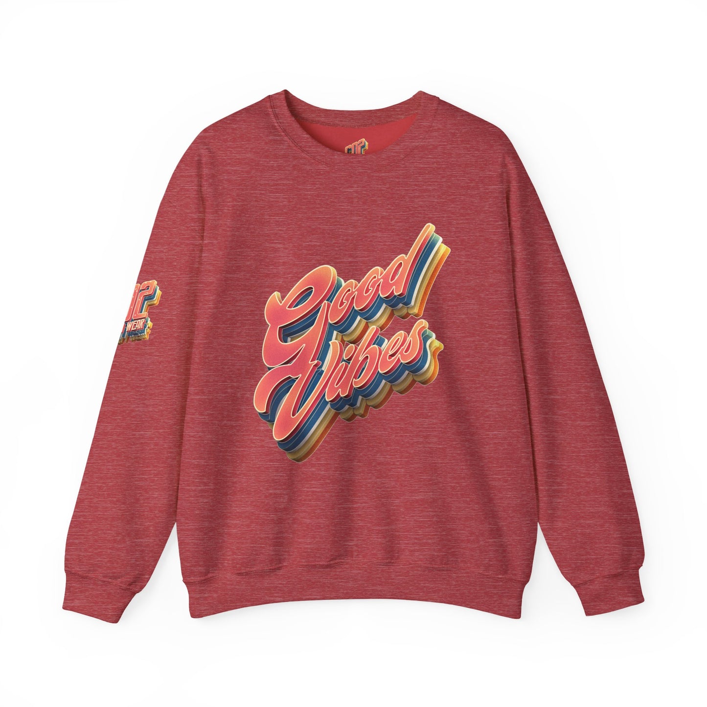 Good Vibes Unisex Crewneck Sweatshirt, Cozy Casual Wear, Gift for Friends, Summer Vibes Apparel, Festival Clothing