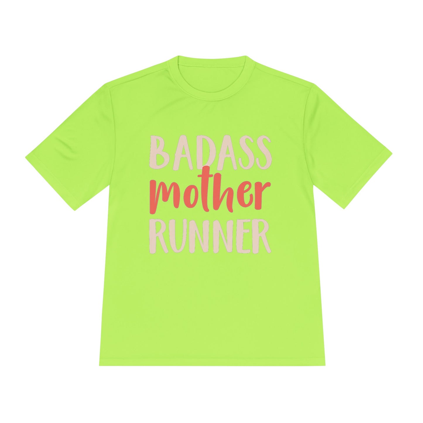 Unisex Moisture-Wicking Running Tee - Badass Mother Runner Shirt, Activewear for Moms, Workout Top, Gift for Runners, Fitness Apparel