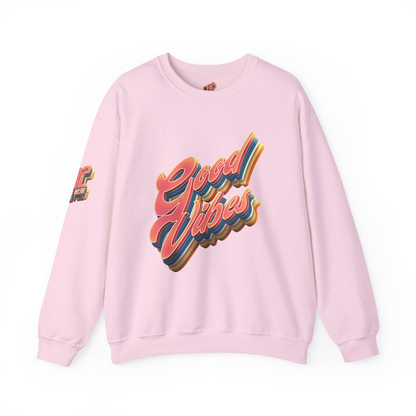 Good Vibes Unisex Crewneck Sweatshirt, Cozy Casual Wear, Gift for Friends, Summer Vibes Apparel, Festival Clothing