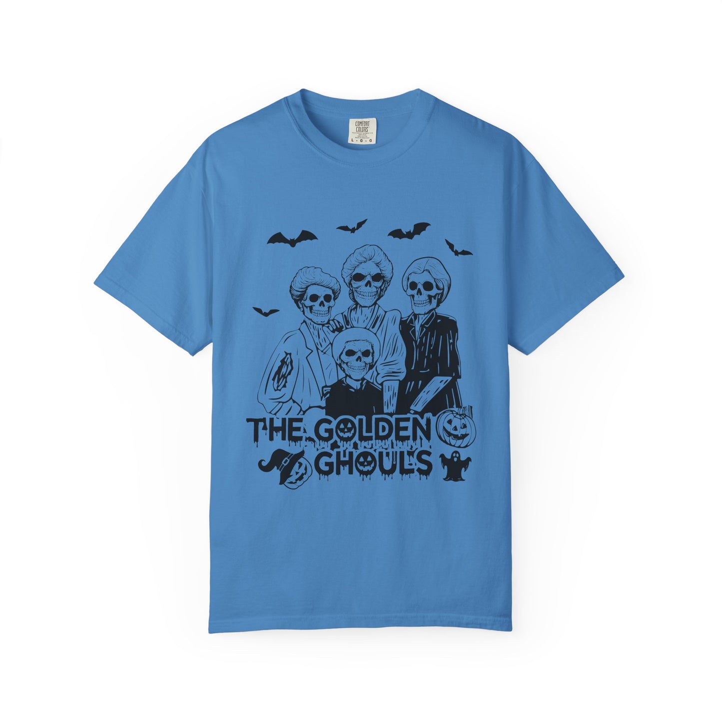 The Golden Ghouls T-Shirt | Spooky Halloween Shirt, Unisex Halloween Tee, Funny Skeleton Tee, Family Halloween Shirt, Ghostly Apparel