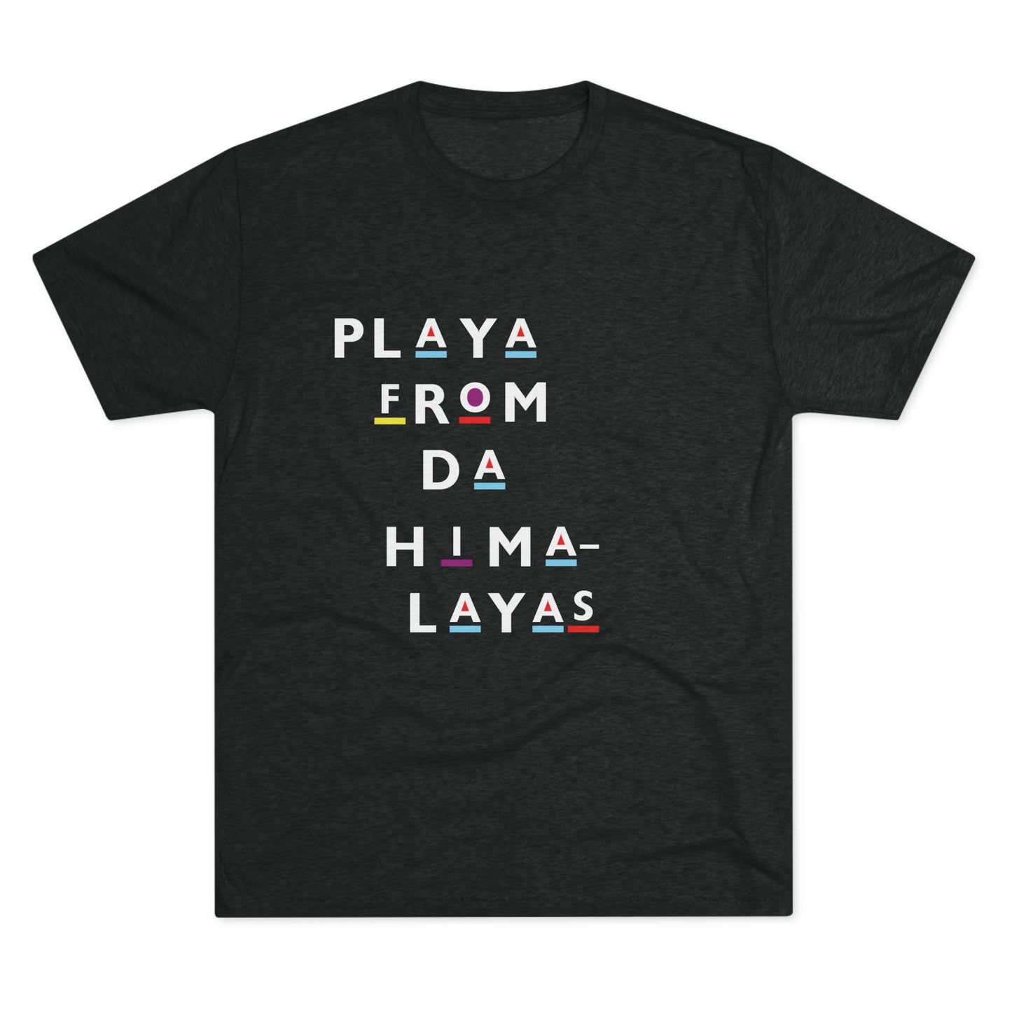 Playa from Da Himalayas Unisex Tri-Blend Tee, Fun Graphic Tee, Casual Everyday Wear, Gift for Music Lovers, Unique Apparel for Festivals