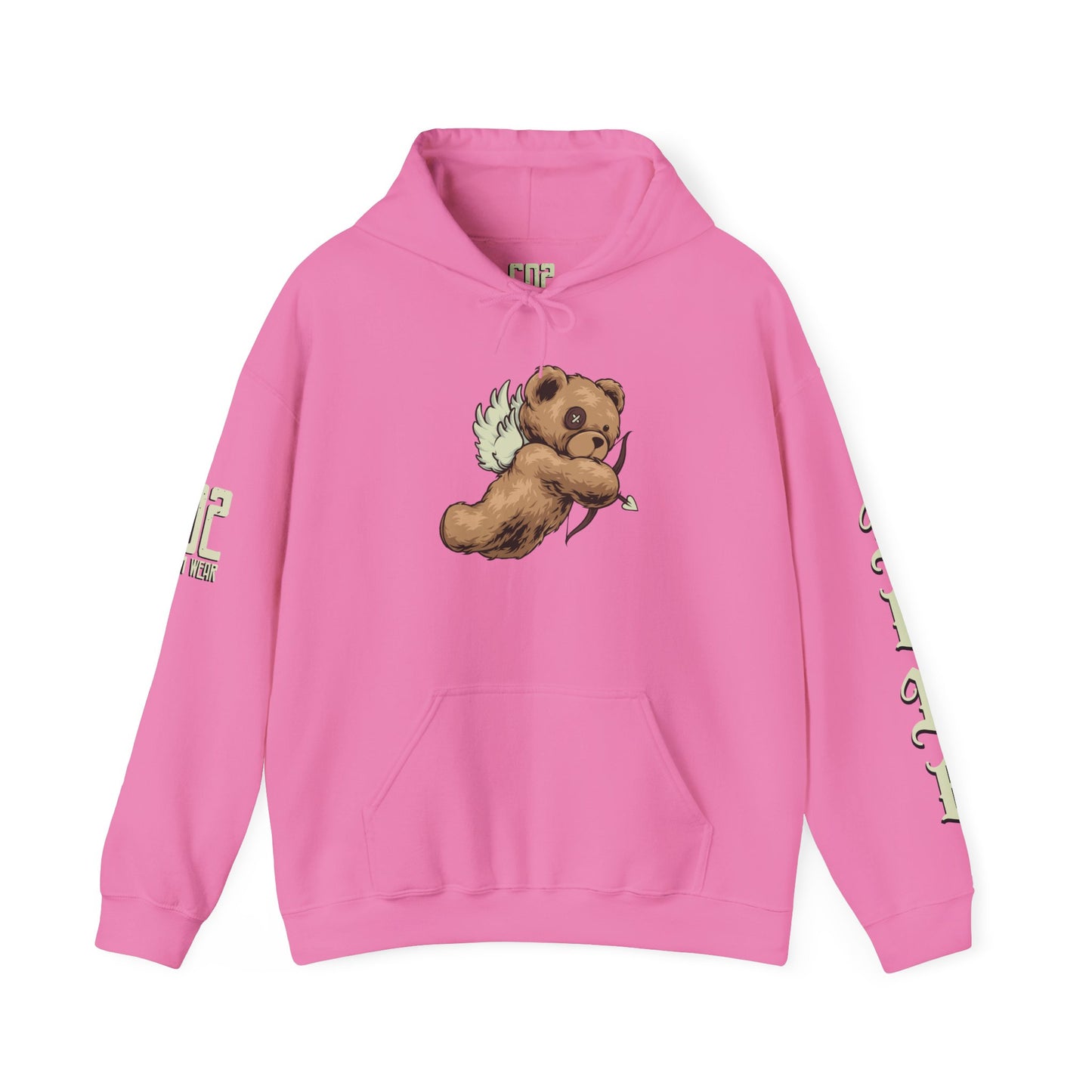 Cute Cupid Bear Unisex Hooded Sweatshirt - Cozy Layer, Gift for Friends, Valentine’s Day, Casual Wear, Everyday Comfort