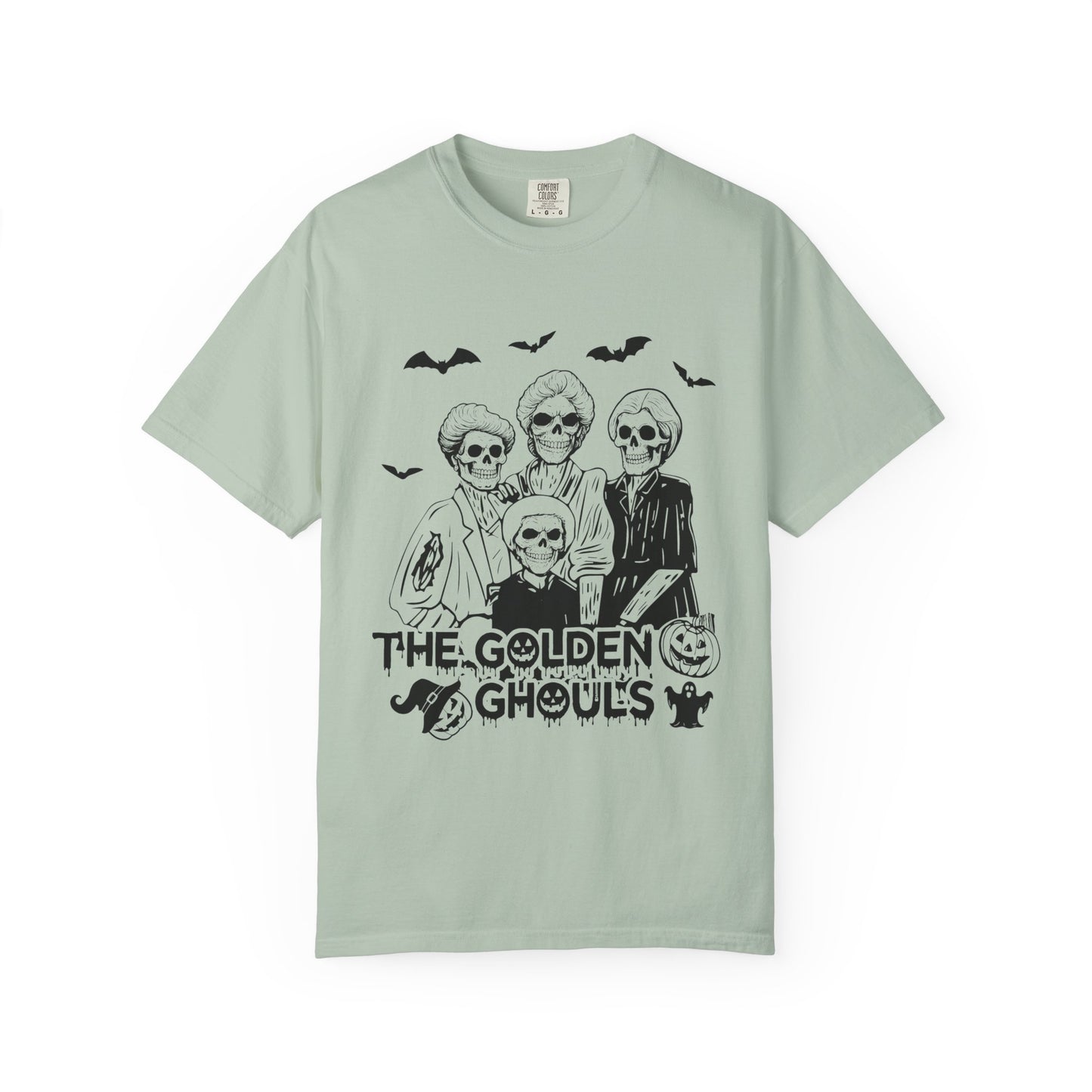 The Golden Ghouls T-Shirt | Spooky Halloween Shirt, Unisex Halloween Tee, Funny Skeleton Tee, Family Halloween Shirt, Ghostly Apparel