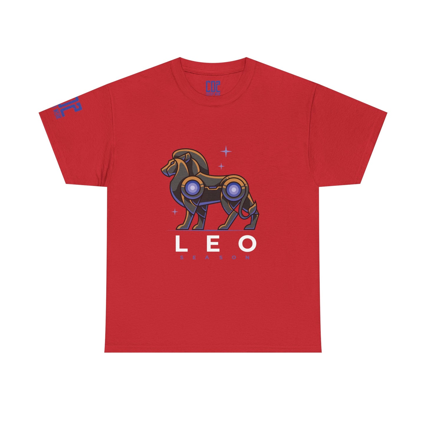 LEO Season Lion Unisex Heavy Cotton Tee | Zodiac T-Shirt, Astrology Gift, Casual Wear, Horoscope Apparel, Unique Graphic Tee