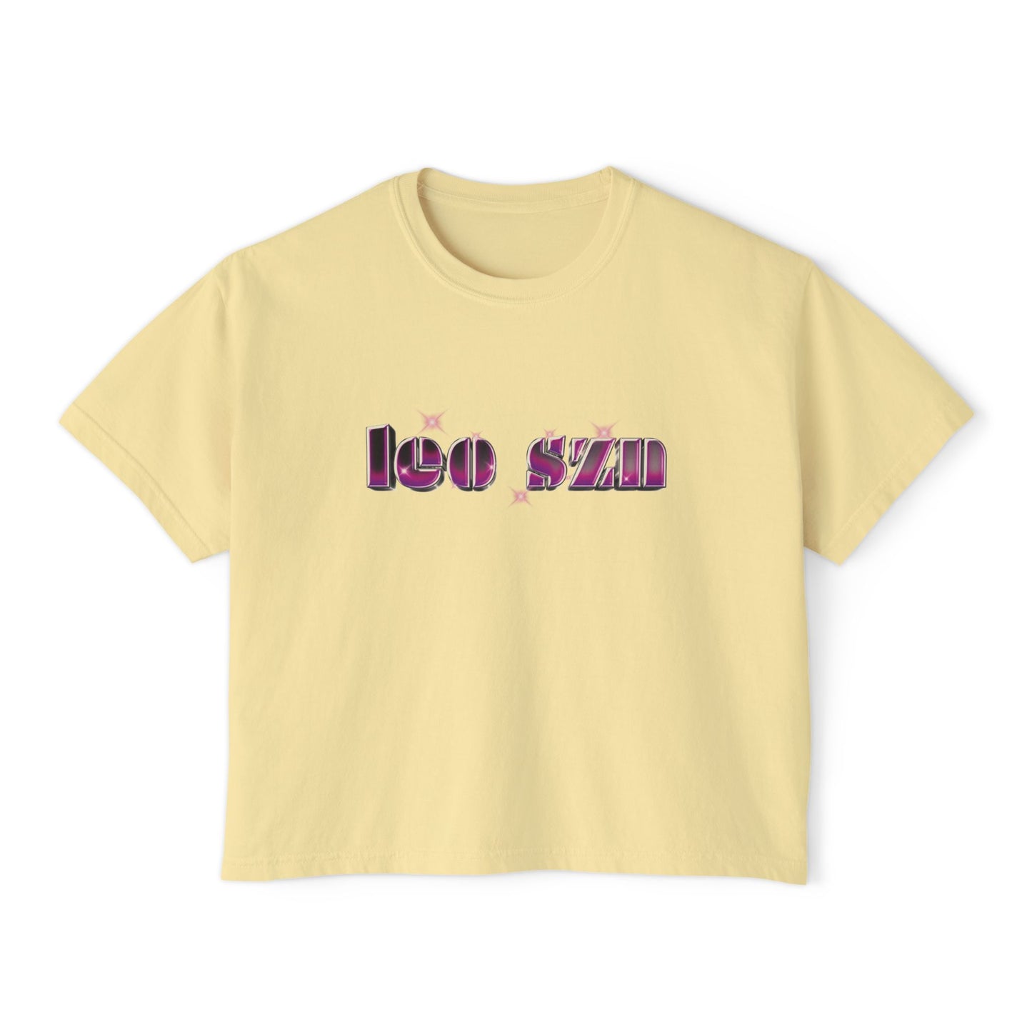 Leo Szn Trendy Women's Boxy Tee, Casual Summer T-Shirt, Cool Graphic Top, Stylish Gift for Her, Relaxed Fit Tee, Leo Season