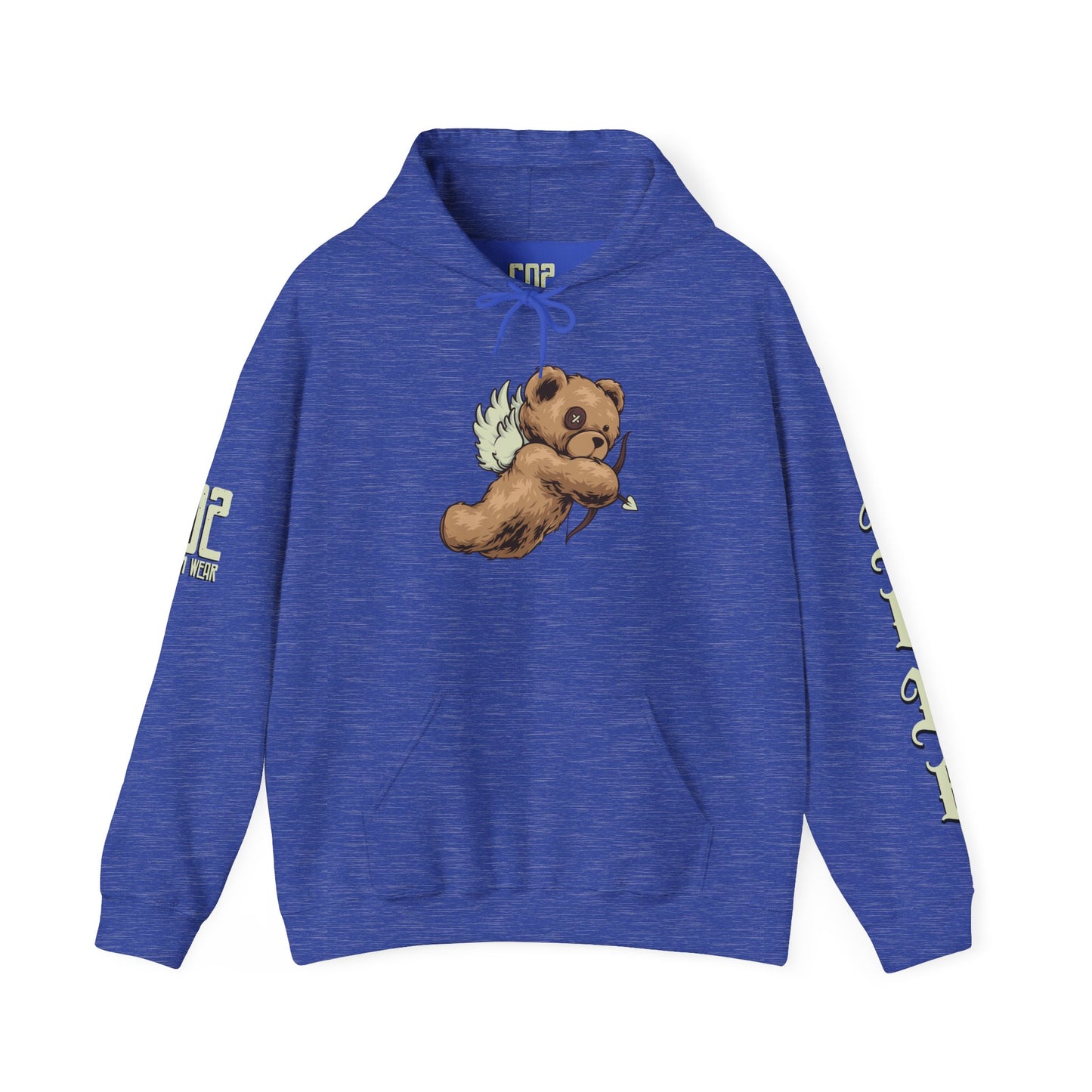 Cute Cupid Bear Unisex Hooded Sweatshirt - Cozy Layer, Gift for Friends, Valentine’s Day, Casual Wear, Everyday Comfort