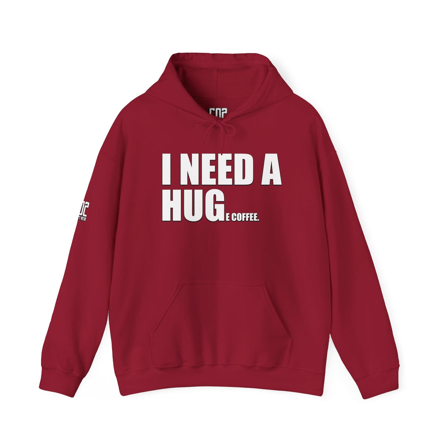 I Need A Huge Coffee Hoodie Sweatshirt, Gift for Friends, Cute Bear Design, Winter Wardrobe Staple, Snuggle Up Wear