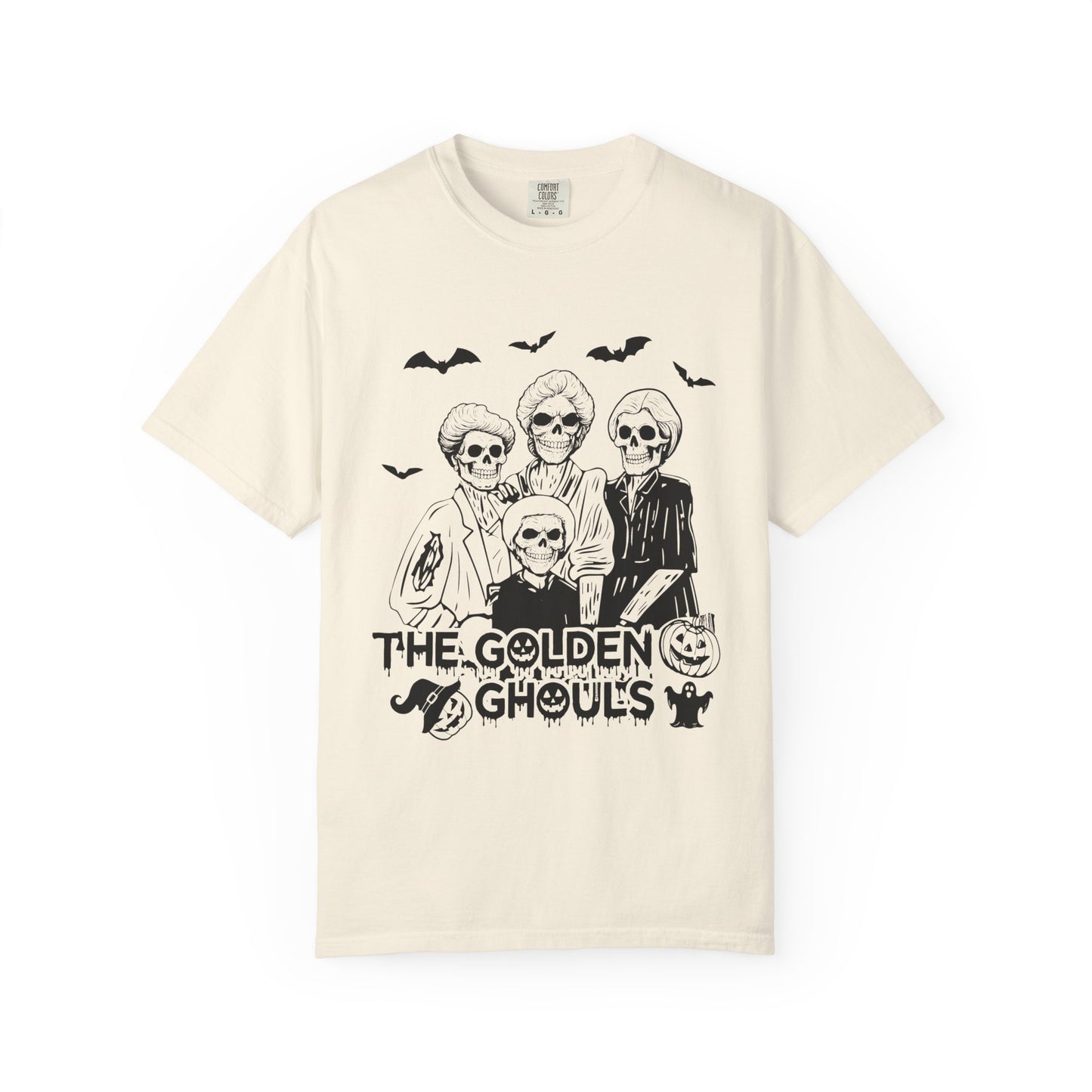 The Golden Ghouls T-Shirt | Spooky Halloween Shirt, Unisex Halloween Tee, Funny Skeleton Tee, Family Halloween Shirt, Ghostly Apparel