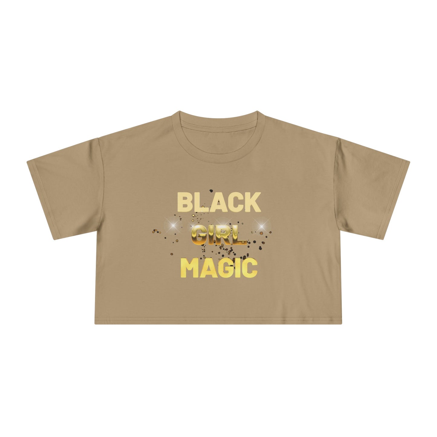 Black Girl Magic Women's Crop Tee - Celebrate Black Girl Magic with Style, Perfect for Casual Wear, Festivals, Gifts, Empowerment Events