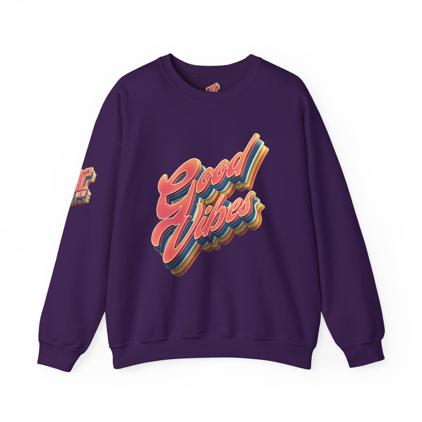 Good Vibes Unisex Crewneck Sweatshirt, Cozy Casual Wear, Gift for Friends, Summer Vibes Apparel, Festival Clothing
