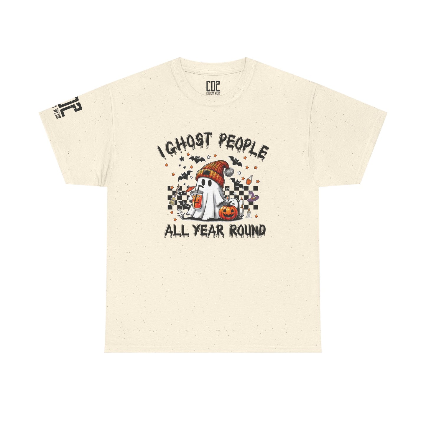I Ghost People All Year Round, Graphic Shirt, Spooky Apparel, Fun Costume Tee, Fall Fashion, Unisex Halloween Tee