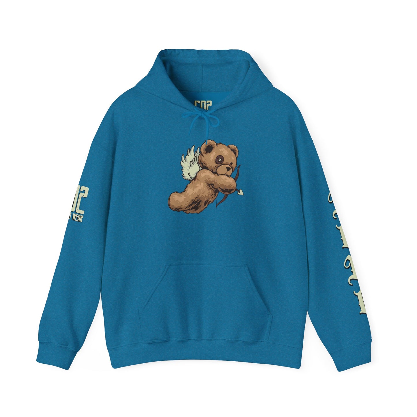 Cute Cupid Bear Unisex Hooded Sweatshirt - Cozy Layer, Gift for Friends, Valentine’s Day, Casual Wear, Everyday Comfort