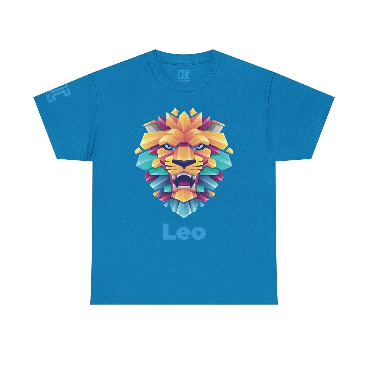 Vibrant Leo Unisex Heavy Cotton Tee | Zodiac Tee, Astrology Shirt, Gift for Leo, Colorful Lion Tee, Birthday Celebration Shirt