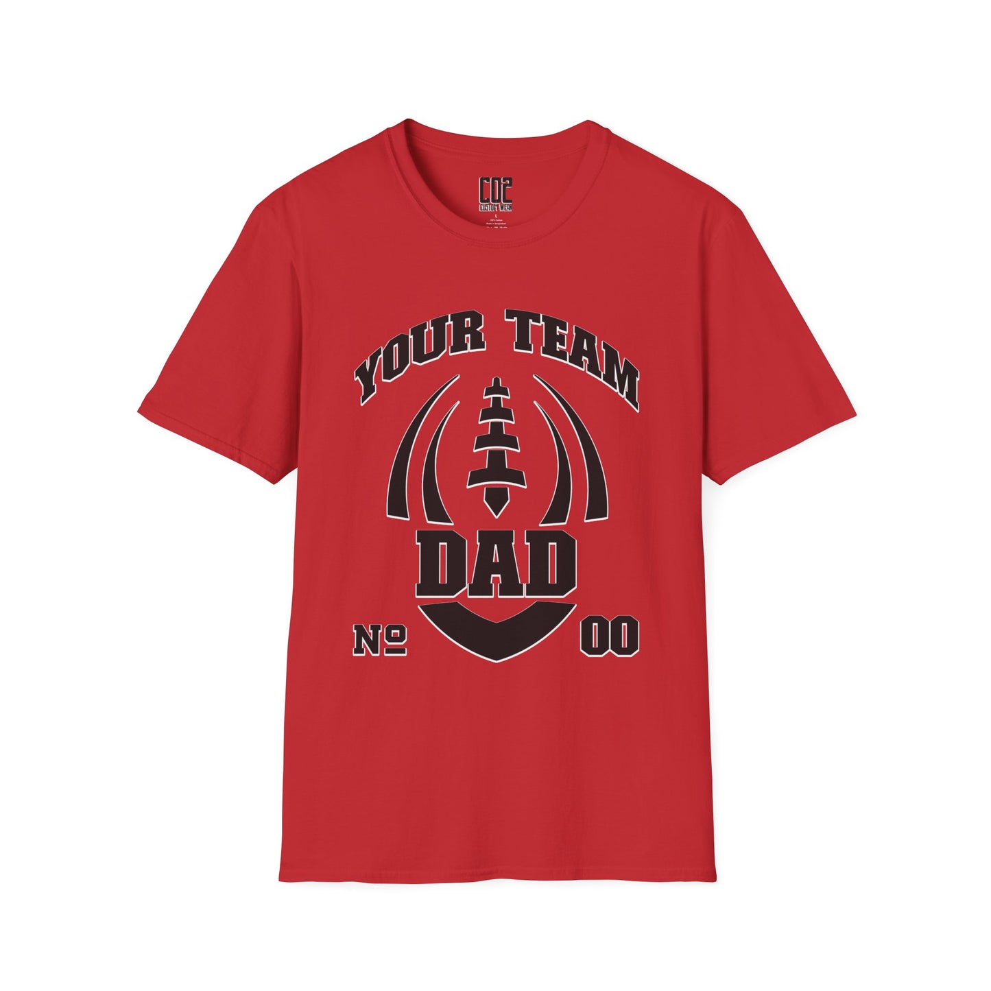 Football Dad Unisex Tee - Custom Team and Number Shirt for Athletes by request