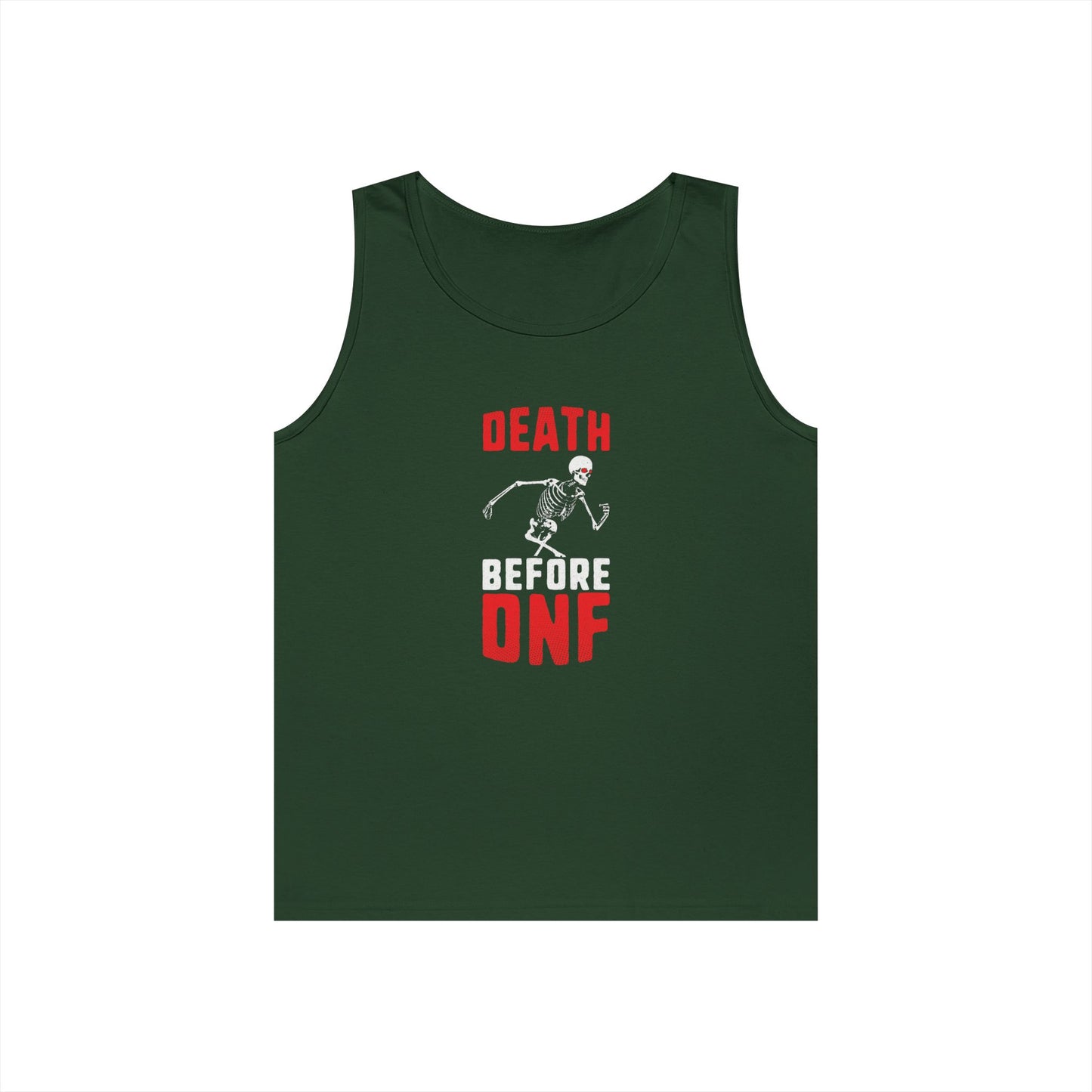 Death Before DNF Tank Top, Unisex Cotton Workout Shirt, Motivational Gym Sleeveless Tee, Fitness Gift, Running Apparel