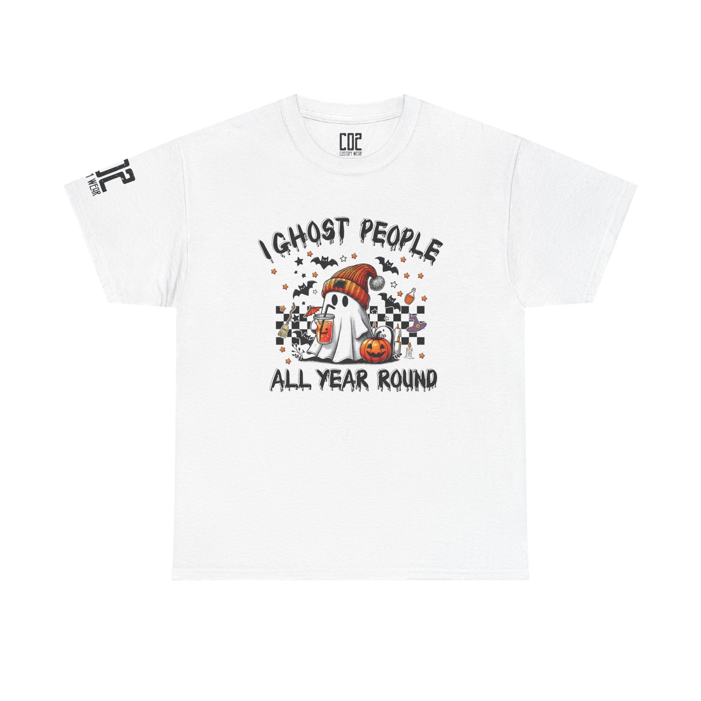 I Ghost People All Year Round, Graphic Shirt, Spooky Apparel, Fun Costume Tee, Fall Fashion, Unisex Halloween Tee