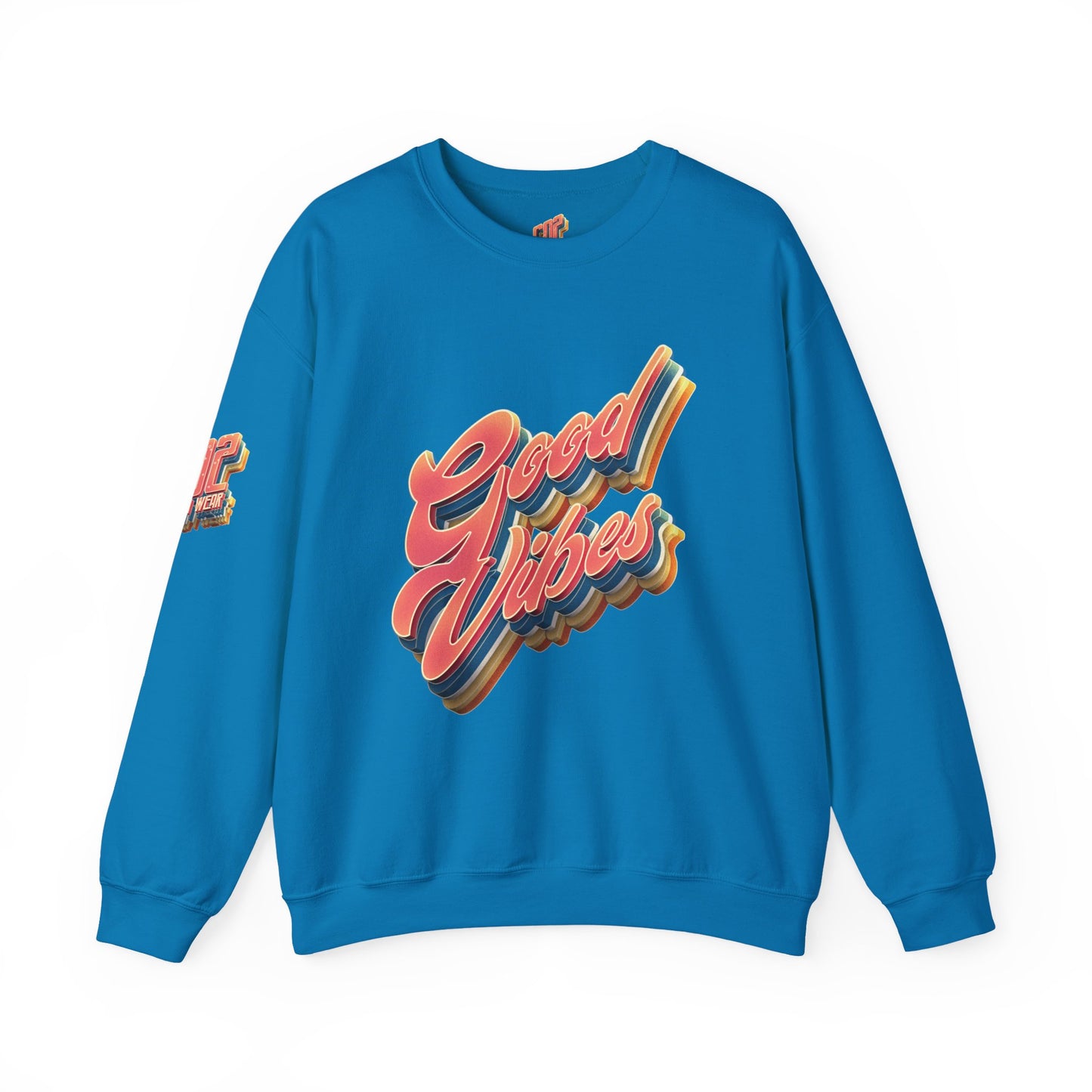 Good Vibes Unisex Crewneck Sweatshirt, Cozy Casual Wear, Gift for Friends, Summer Vibes Apparel, Festival Clothing