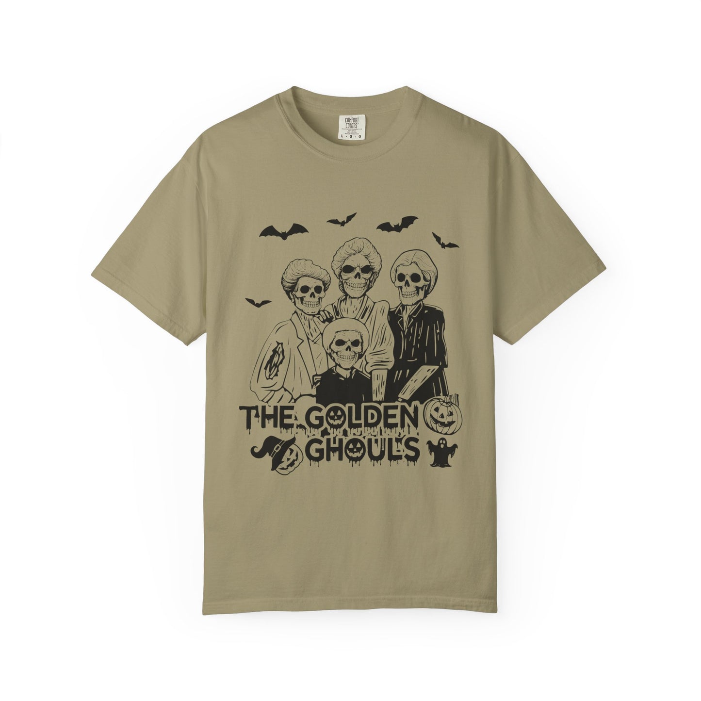 The Golden Ghouls T-Shirt | Spooky Halloween Shirt, Unisex Halloween Tee, Funny Skeleton Tee, Family Halloween Shirt, Ghostly Apparel