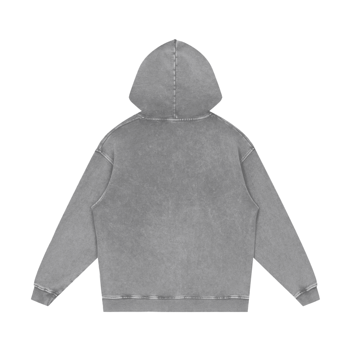 Thankful Grateful Blessed Snow Washed Loose Cotton Hoodie