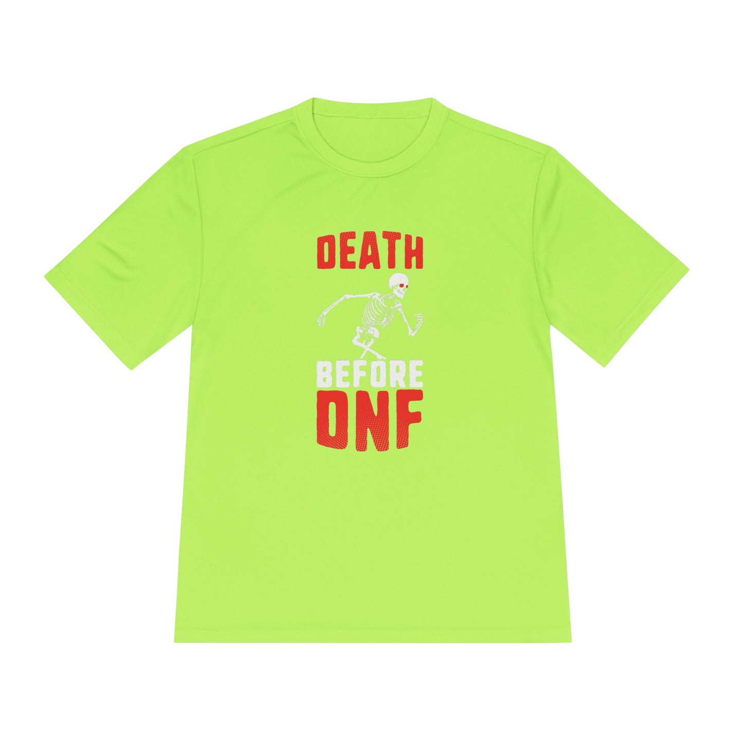 Death Before DNF Unisex Moisture Wicking Tee, Running Shirt, Fitness Apparel, Gift for Athletes, Workout Gear, Sportswear