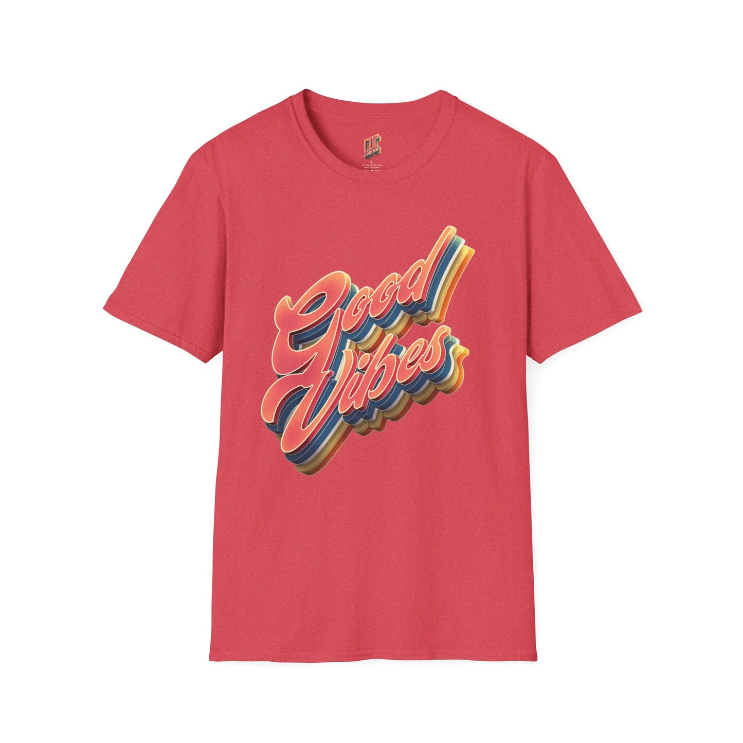 Good Vibes Unisex Softstyle T-Shirt, Fun Graphic Tee, Casual Wear, Gift for Friends, Summer Outfits, Positive Energy Fashion