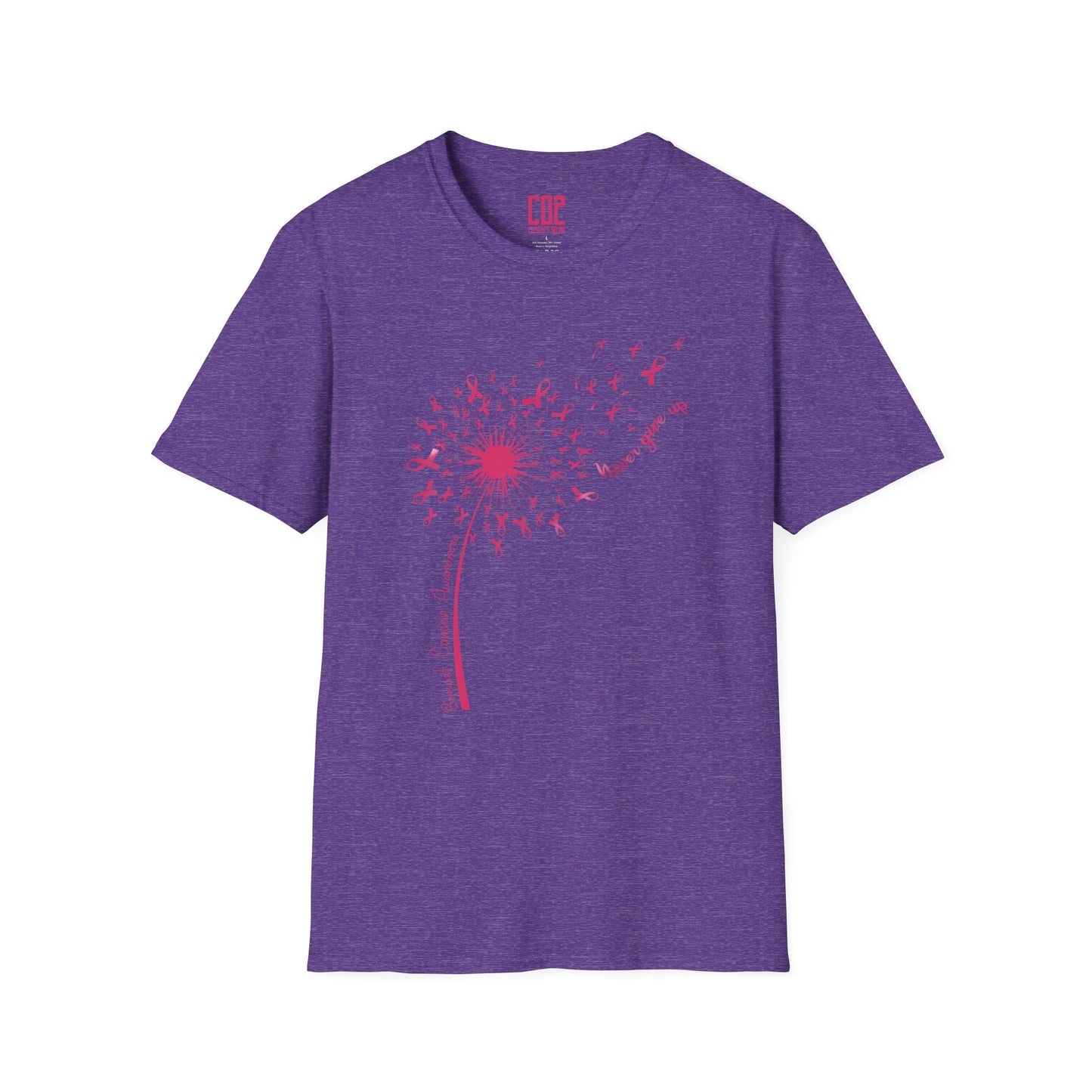 Dandelion Breast Cancer Wish T-Shirt, Softstyle Tee, Nature Lovers Gift, Casual Wear, Spring Fashion, Inspirational Quote Shirt