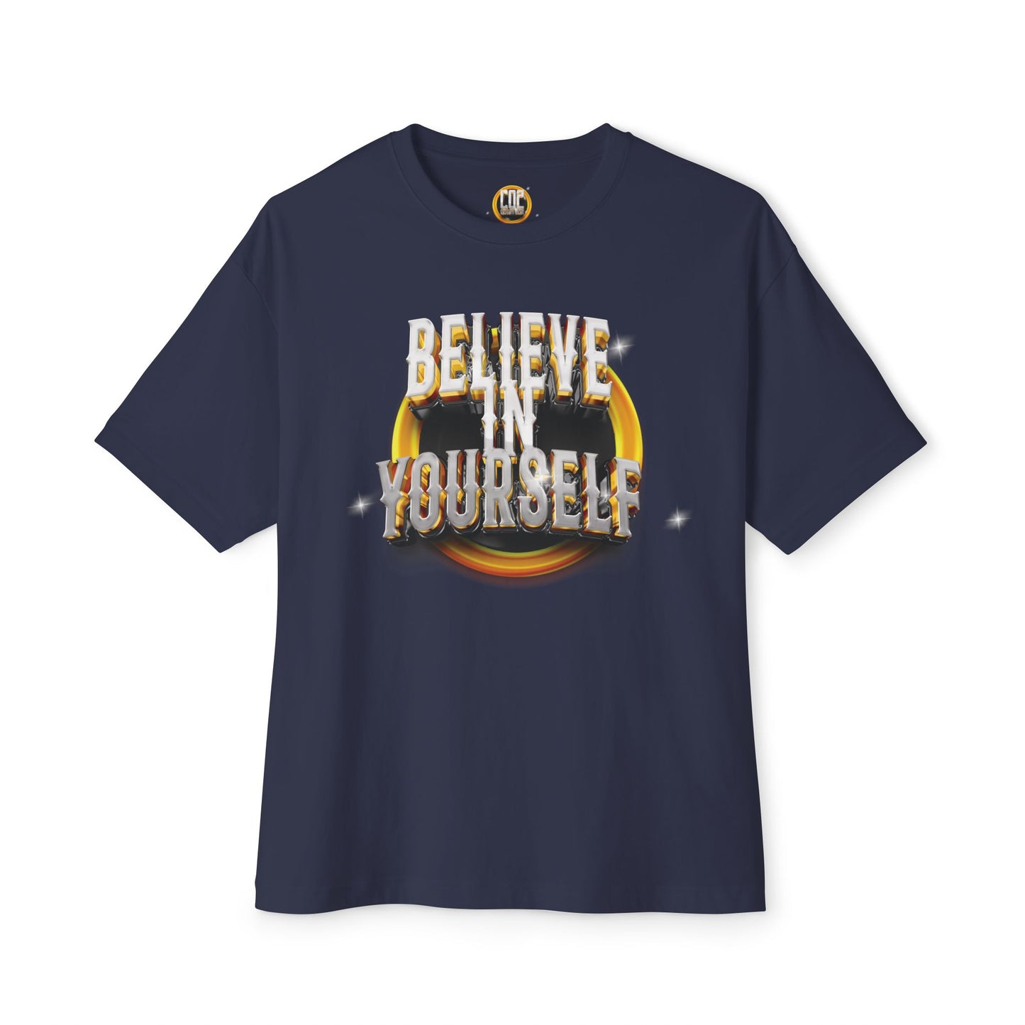 Believe in Yourself Oversized Boxy Tee, Motivational T-Shirt, Casual Wear, Inspirational Apparel