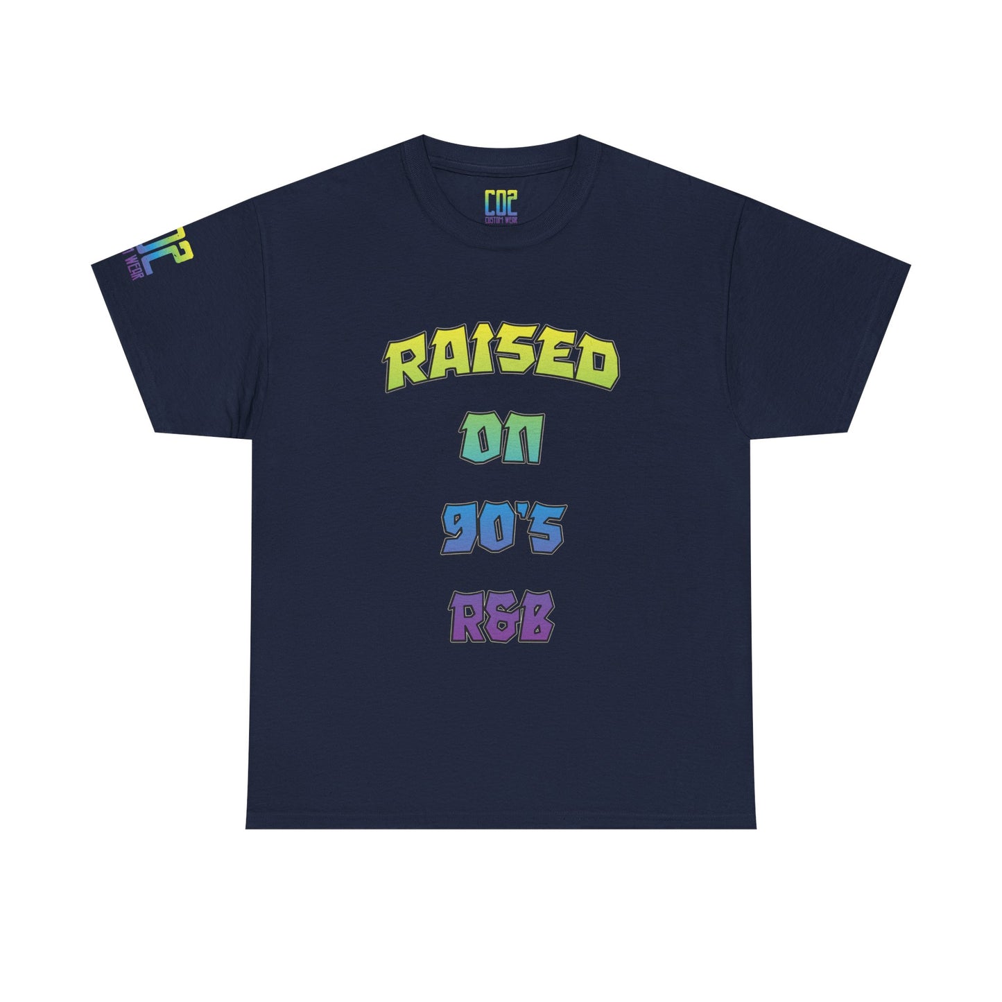 Raised on 90's R&B Nostalgia Unisex Heavy Cotton Tee, Vintage Music Shirt, Retro Graphic Tee, Gift for Music Lovers, Casual Streetwear