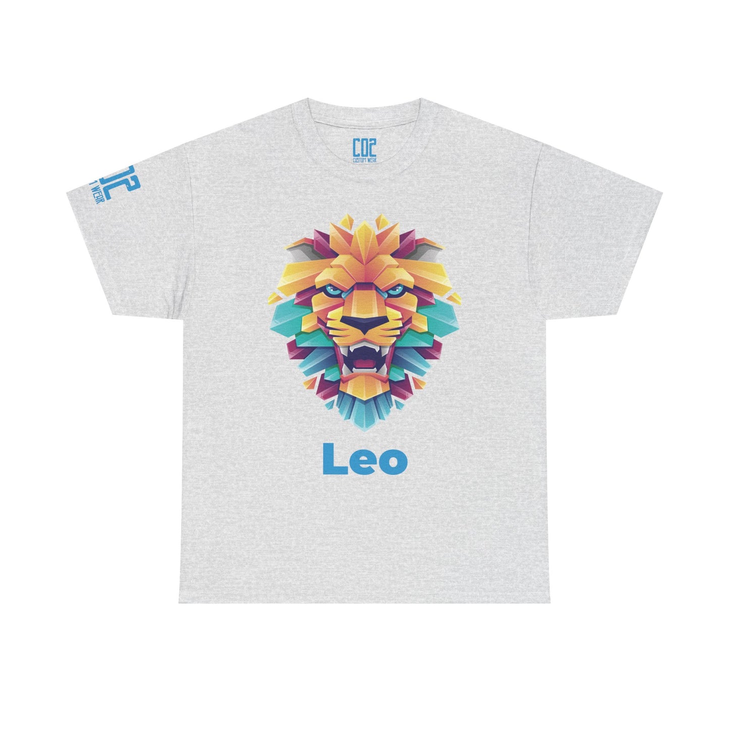 Vibrant Leo Unisex Heavy Cotton Tee | Zodiac Tee, Astrology Shirt, Gift for Leo, Colorful Lion Tee, Birthday Celebration Shirt