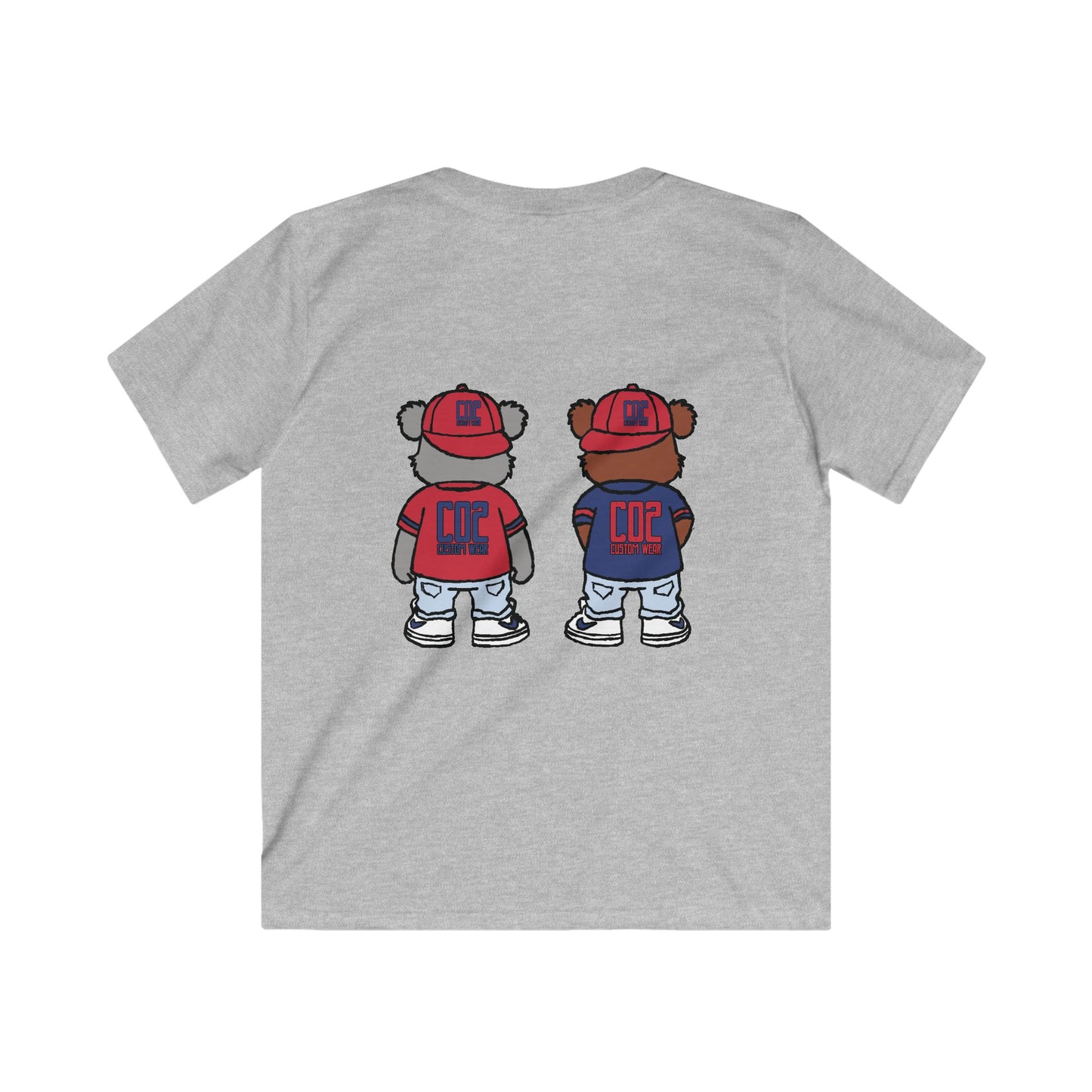 CO2 Bear Retro Cool Bear Graphic Tee for Kids, Fun Softstyle T-Shirt, Trendy Kidswear, Birthday Gift, Cartoon Bear Shirt