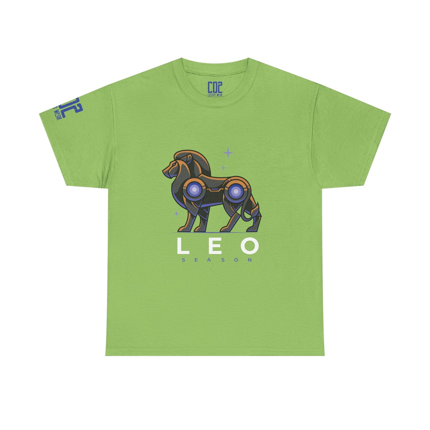 LEO Season Lion Unisex Heavy Cotton Tee | Zodiac T-Shirt, Astrology Gift, Casual Wear, Horoscope Apparel, Unique Graphic Tee